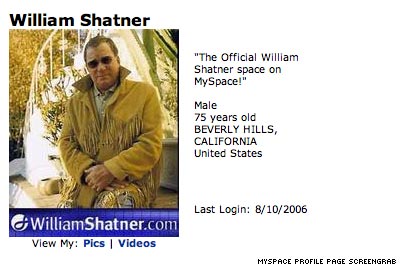 Famous Faces on MySpace