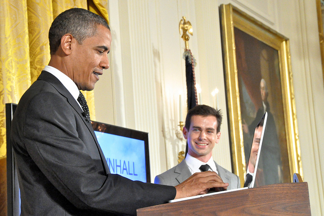 Obama with laptop
