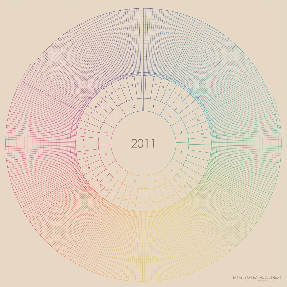 Wanted A Calendar That Turns Time Into a Color Wheel Co.Design