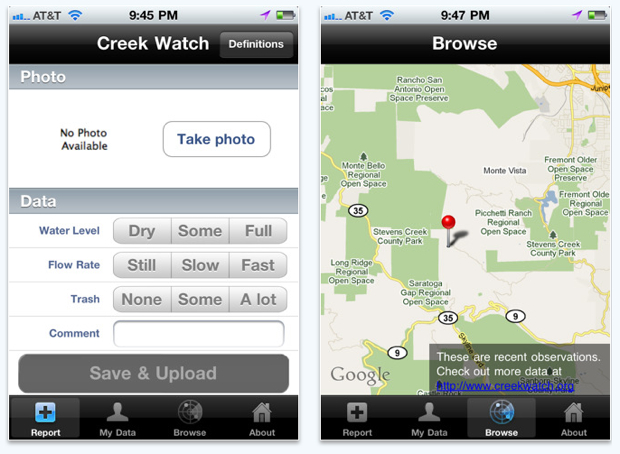 Creekwatch app