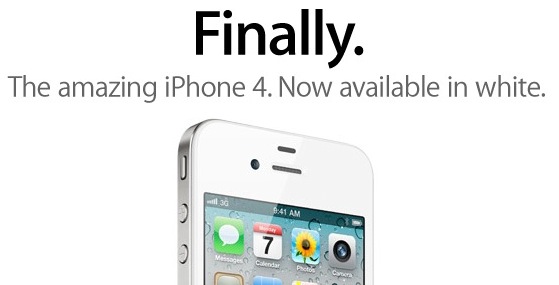 Apple's Finally White iPhone page
