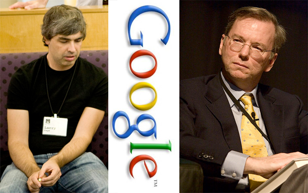 Larry Page Eric Schmidt of Google