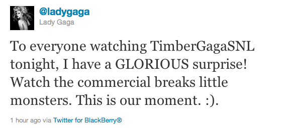 Lady Gaga Tweet. Update: Gaga#39;s commercial for