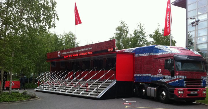 Vodafone charging truck