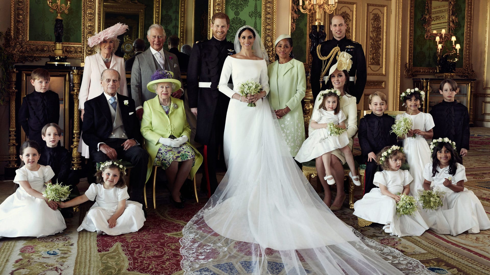 The royal wedding portraits are delightfully traditional