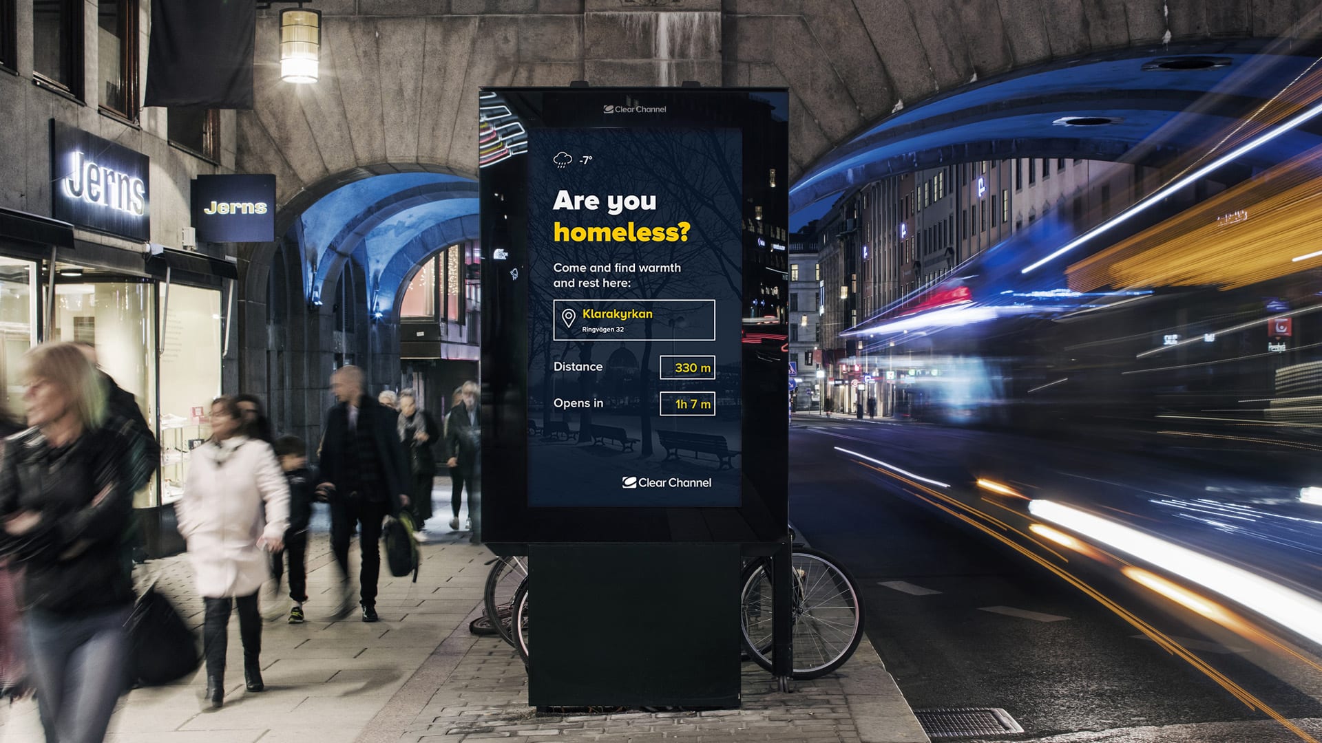 These digital ads help Stockholm’s homeless find shelter