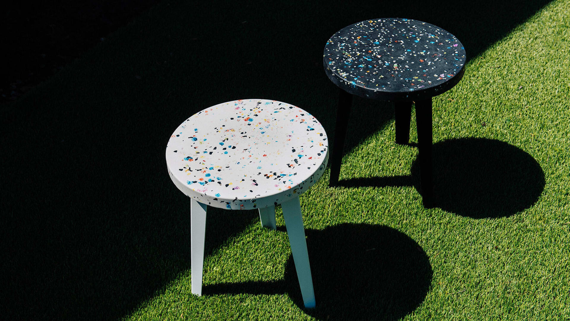 These gorgeous tables are made from toy and car scraps