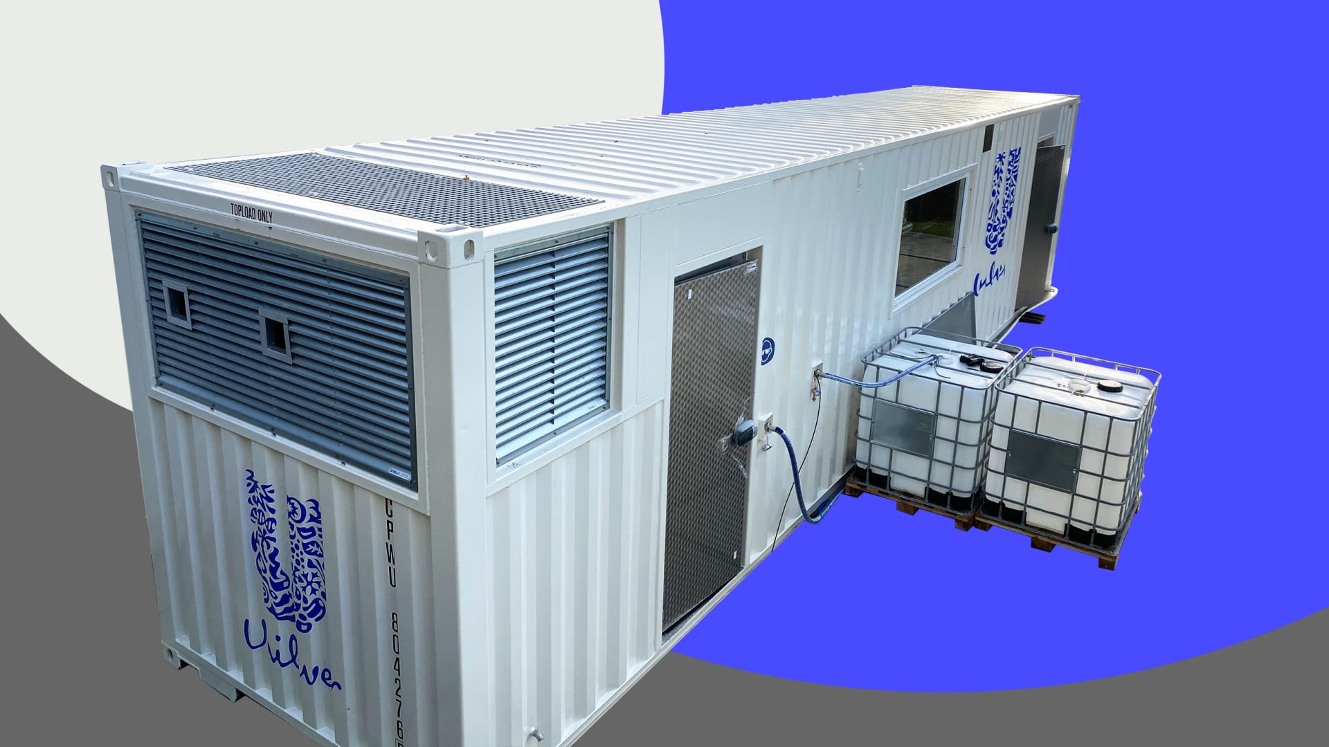Unilever’s new nano-factories fit in a shipping container, so they can go anywhere in the world