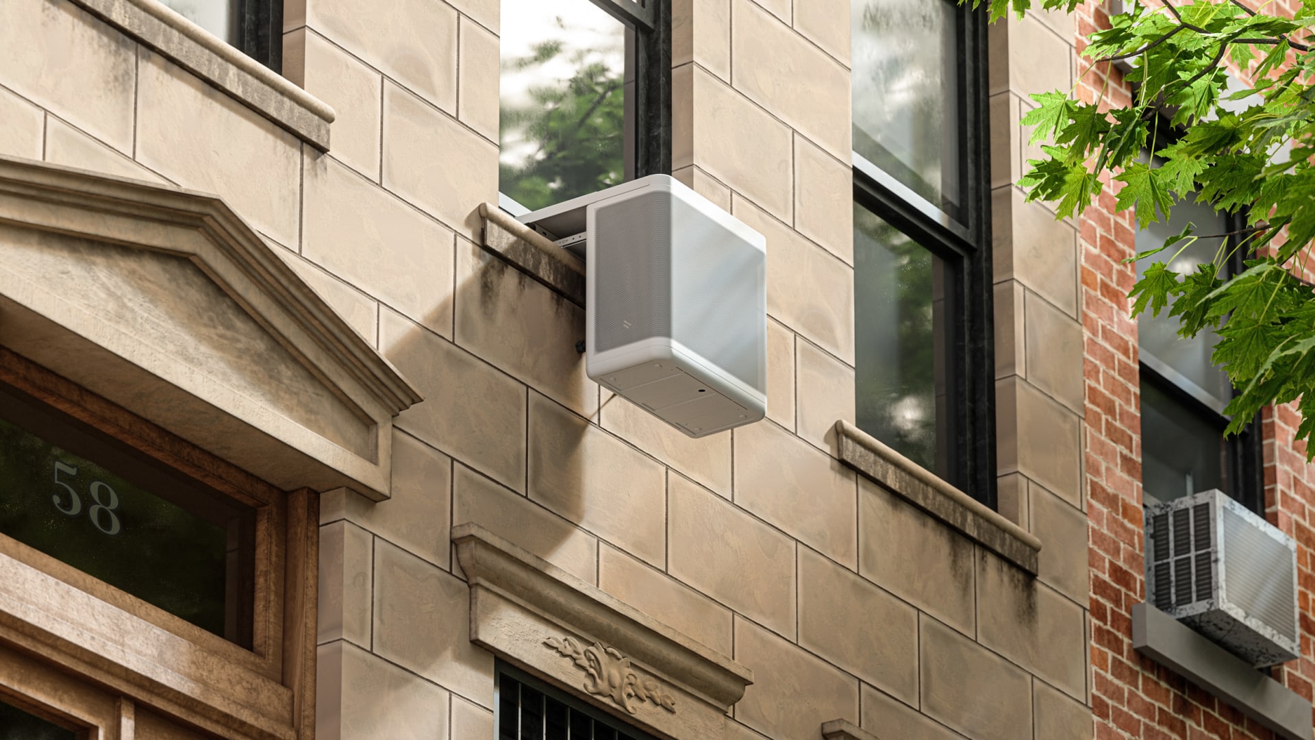 This sleek, climate-friendly cooling unit reduces the footprint of HVAC by 75%