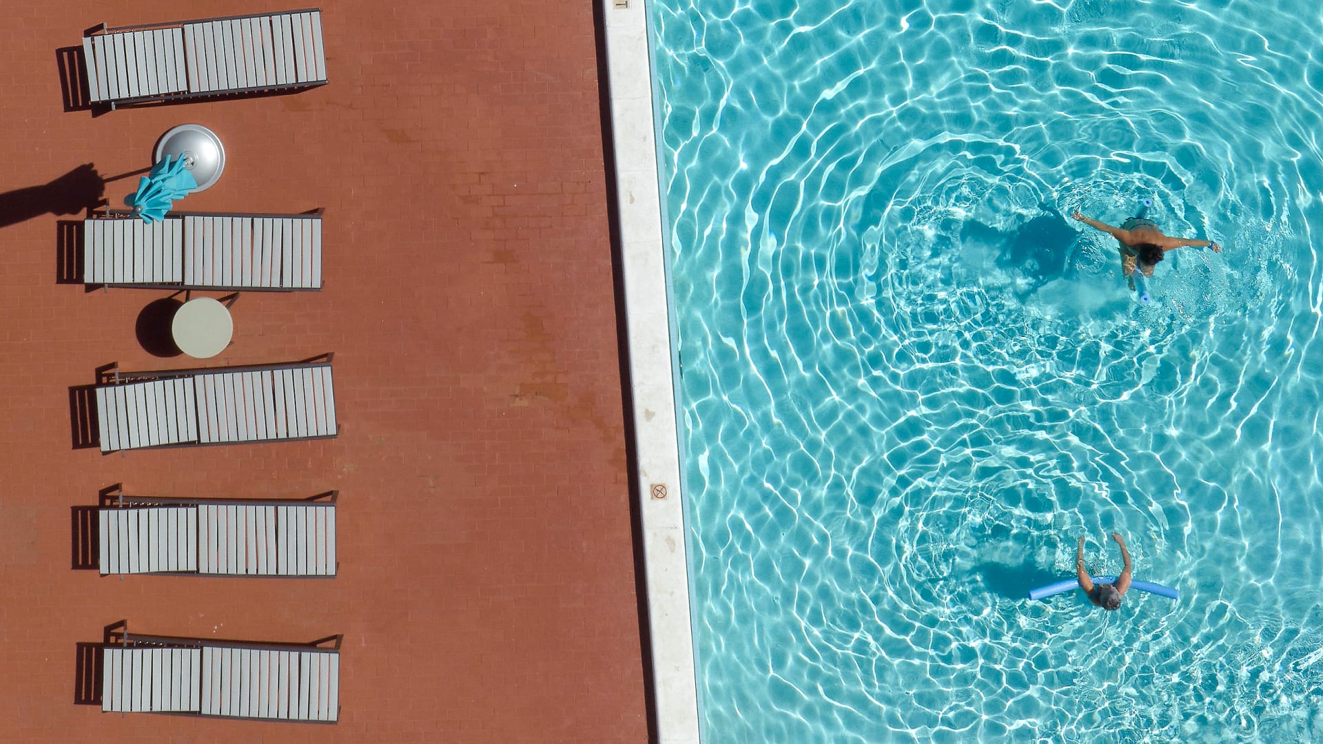 The geometric beauty of pools seen from above