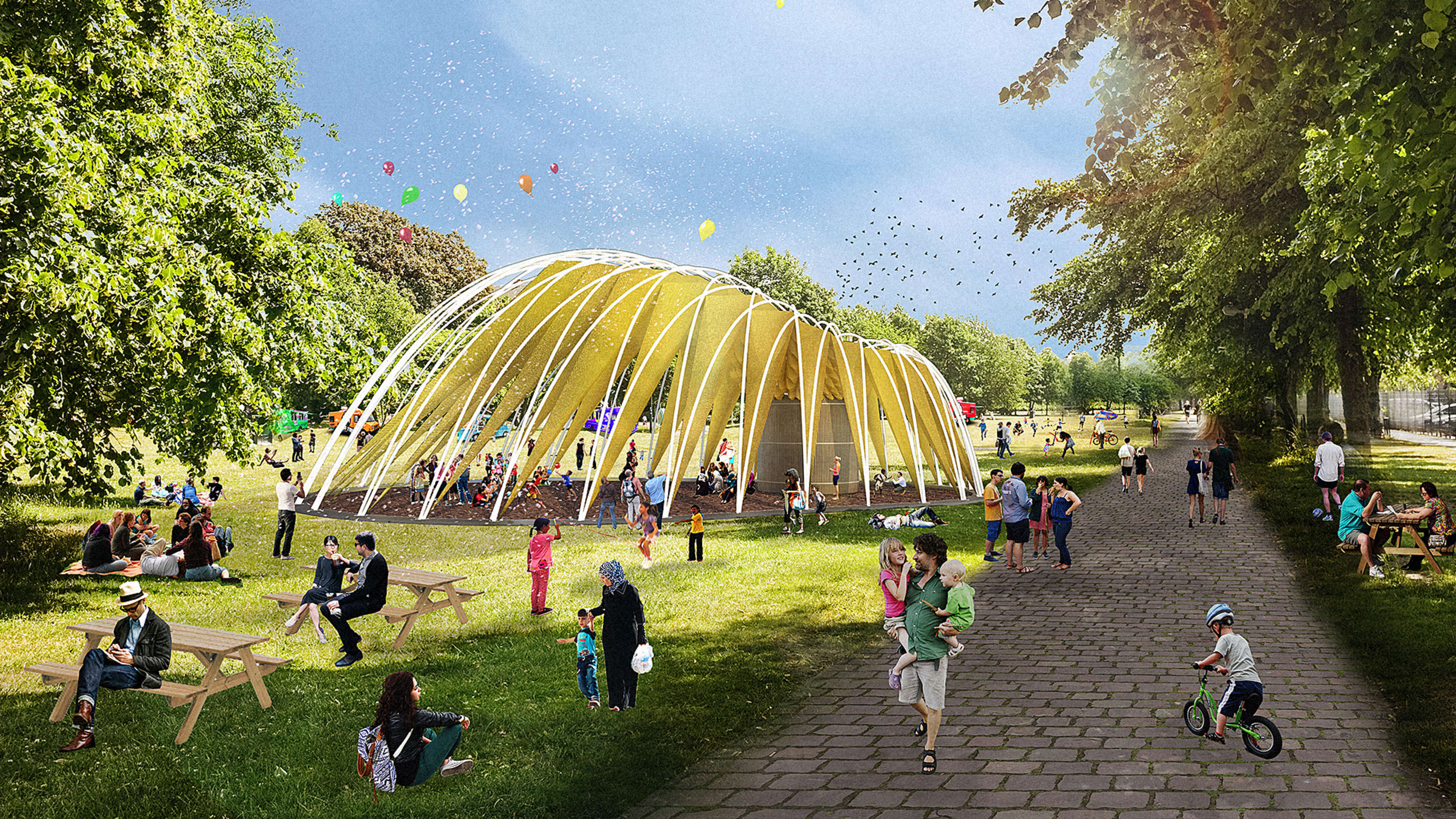 This Pop-Up Pavilion Will Help Refugees Find Local Jobs