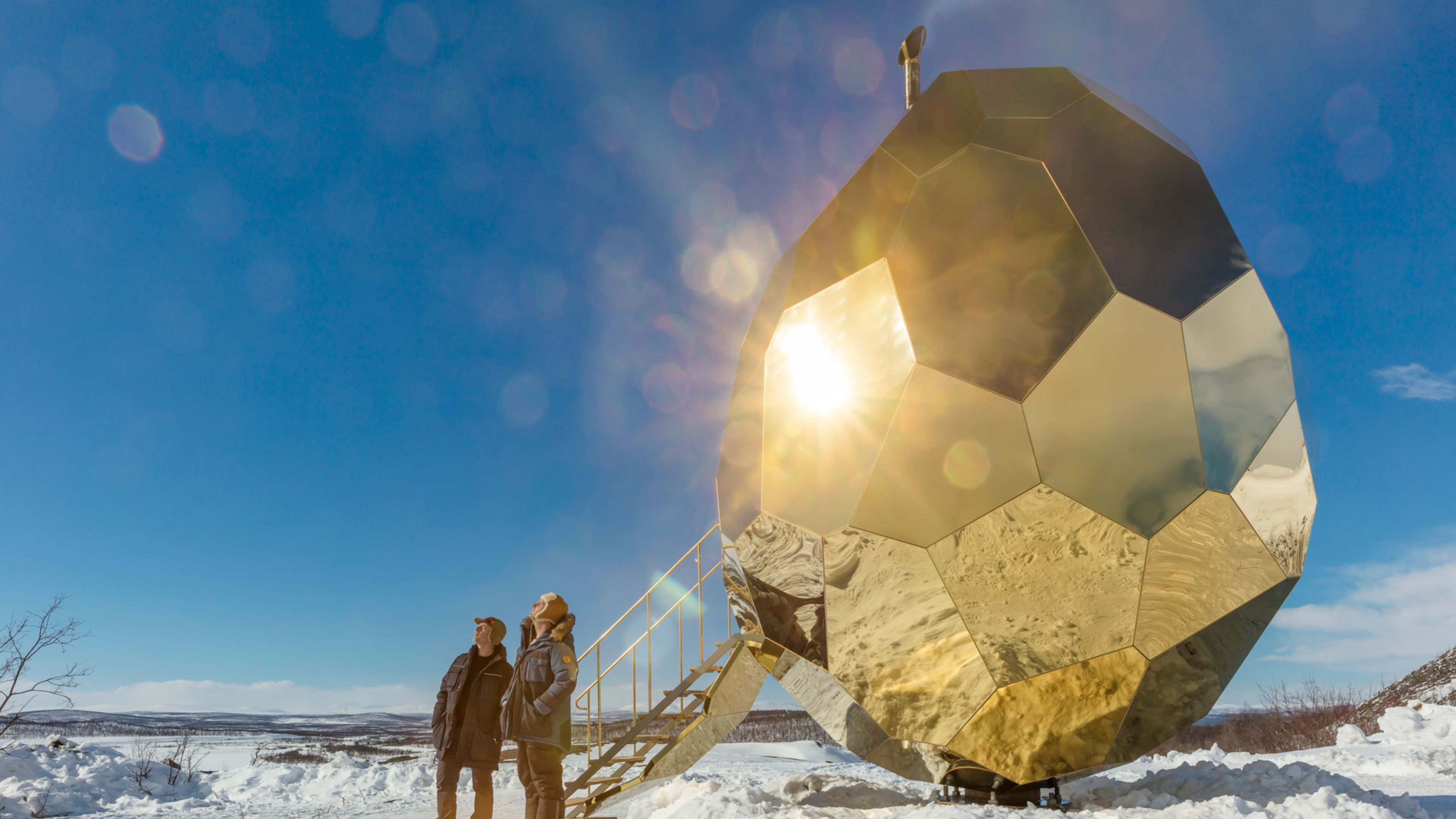 Now You Can Sauna In A Giant Golden Egg In Sweden’s Northernmost Town