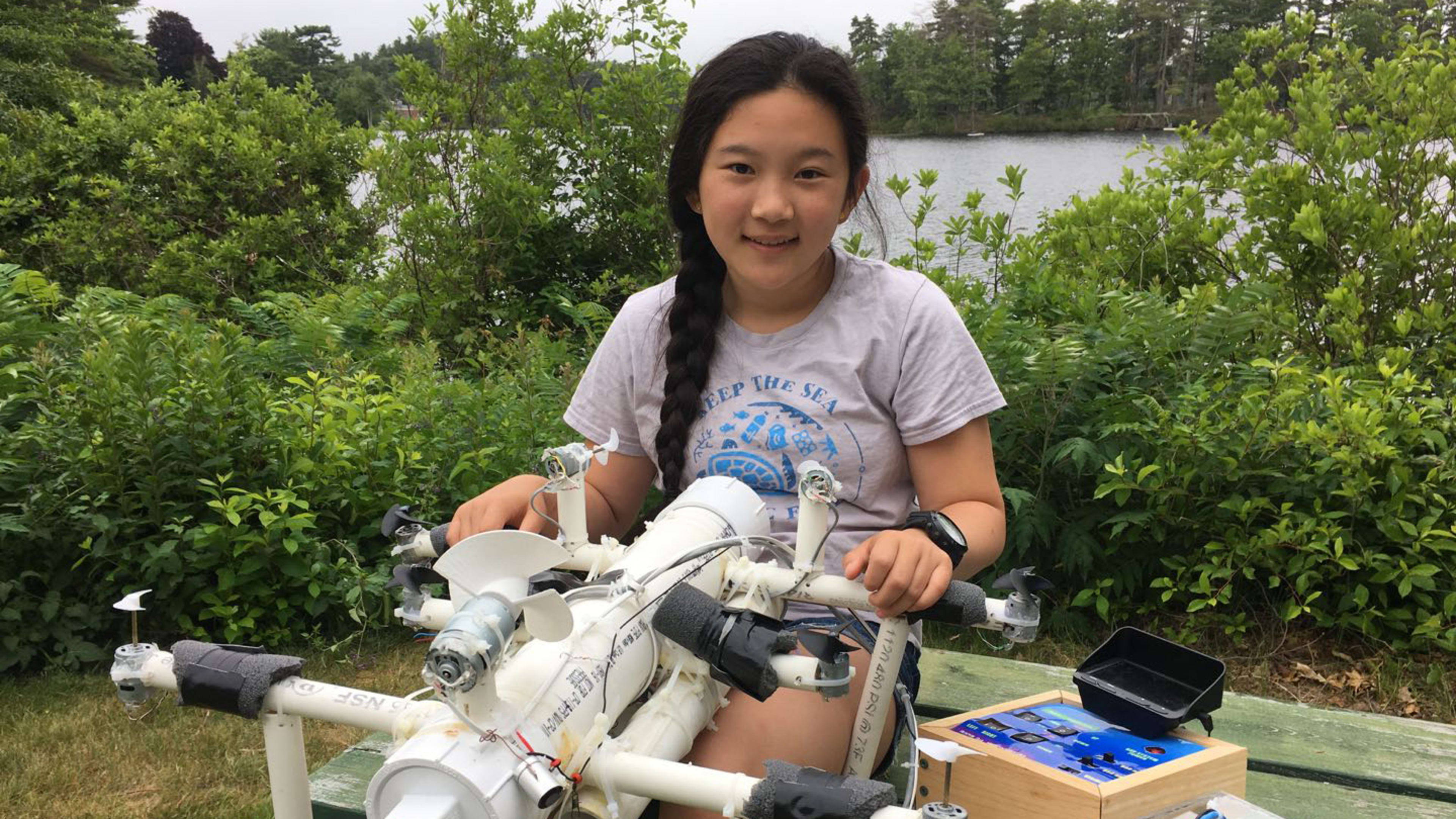 This sixth-grade inventor built a robot to hunt ocean plastic