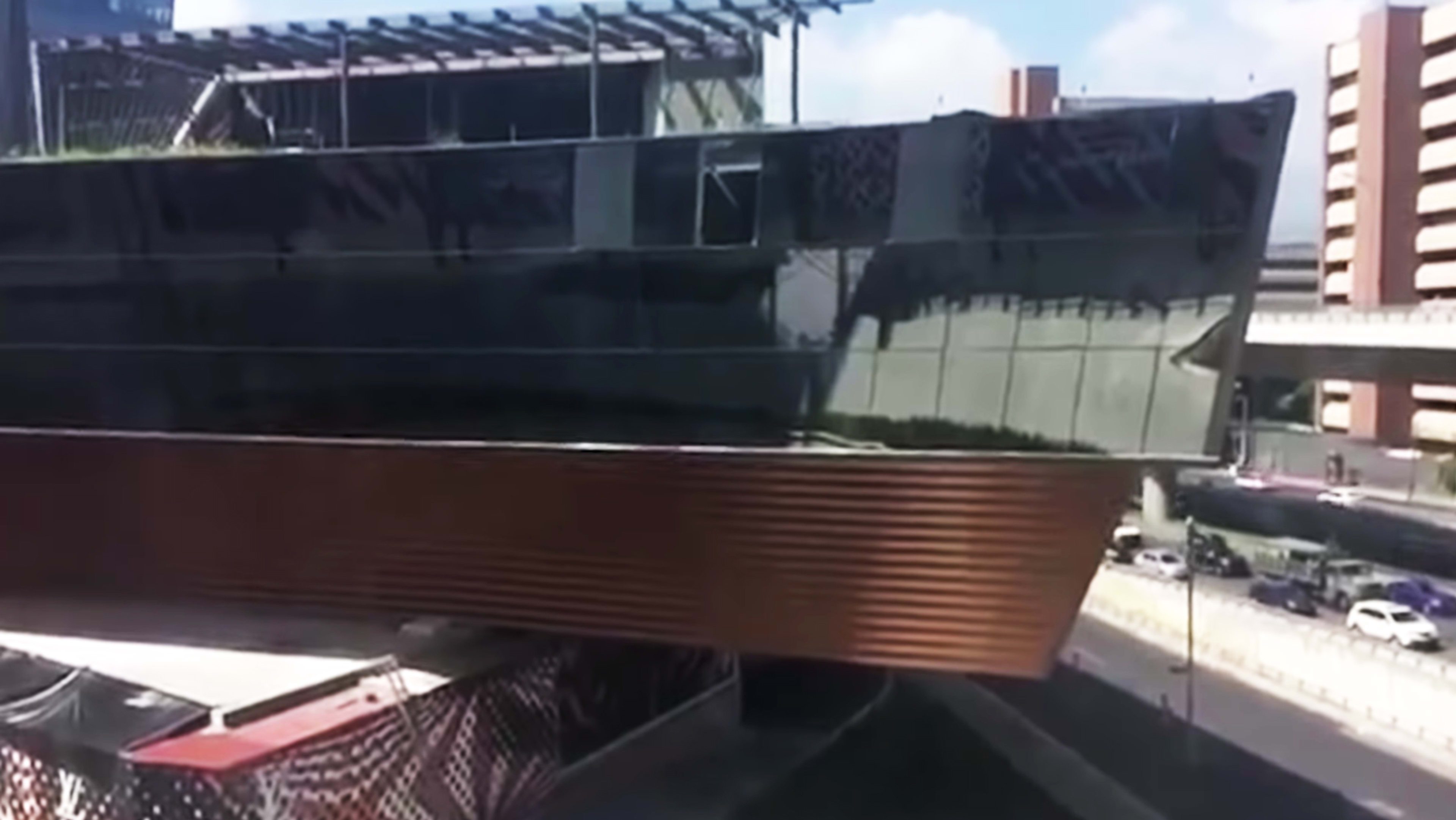 Watch a newly built luxury mall collapse in Mexico City in this stunning video