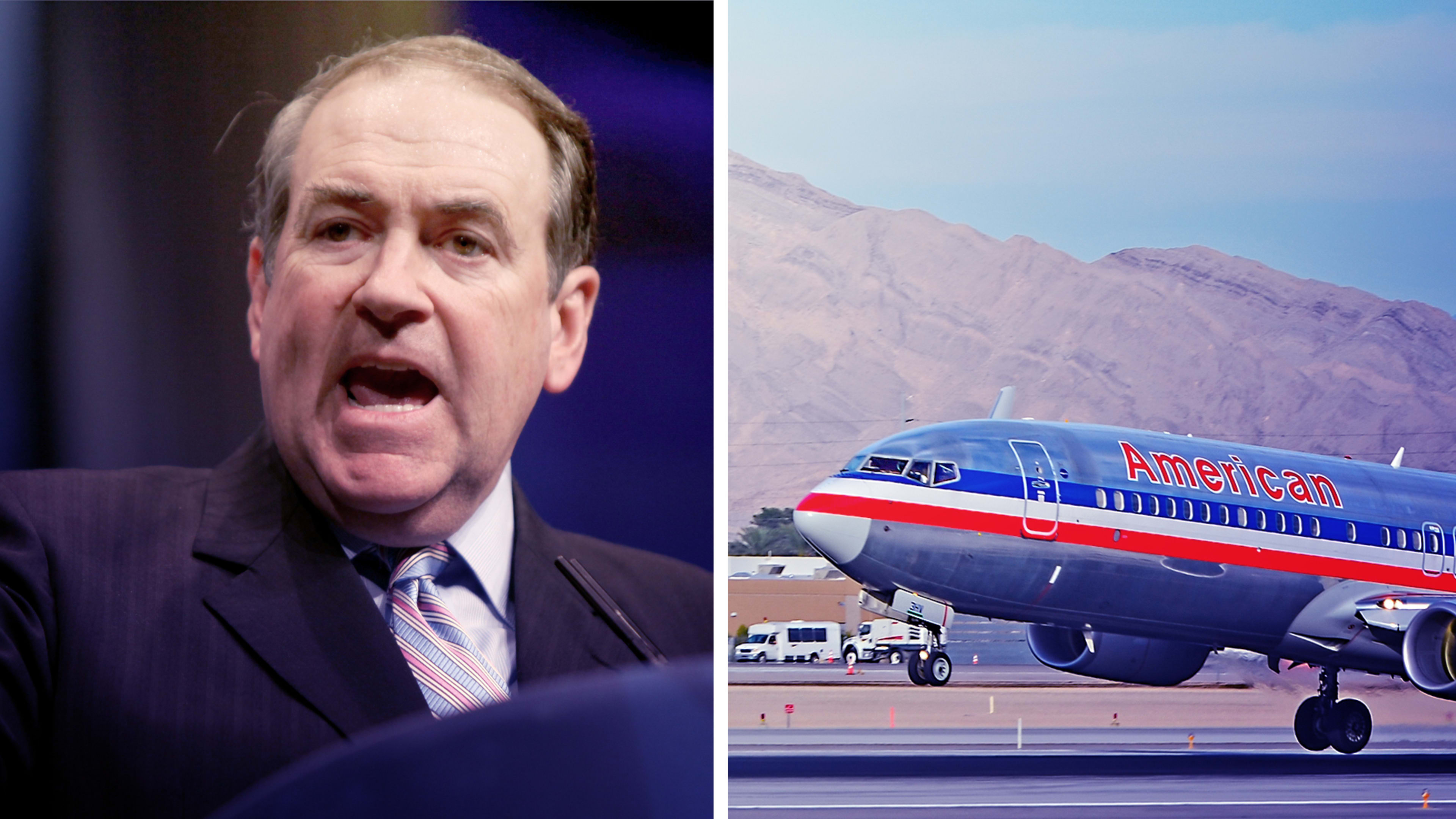 Mike Huckabee live tweeted his American Airlines flight and left his heart in LA