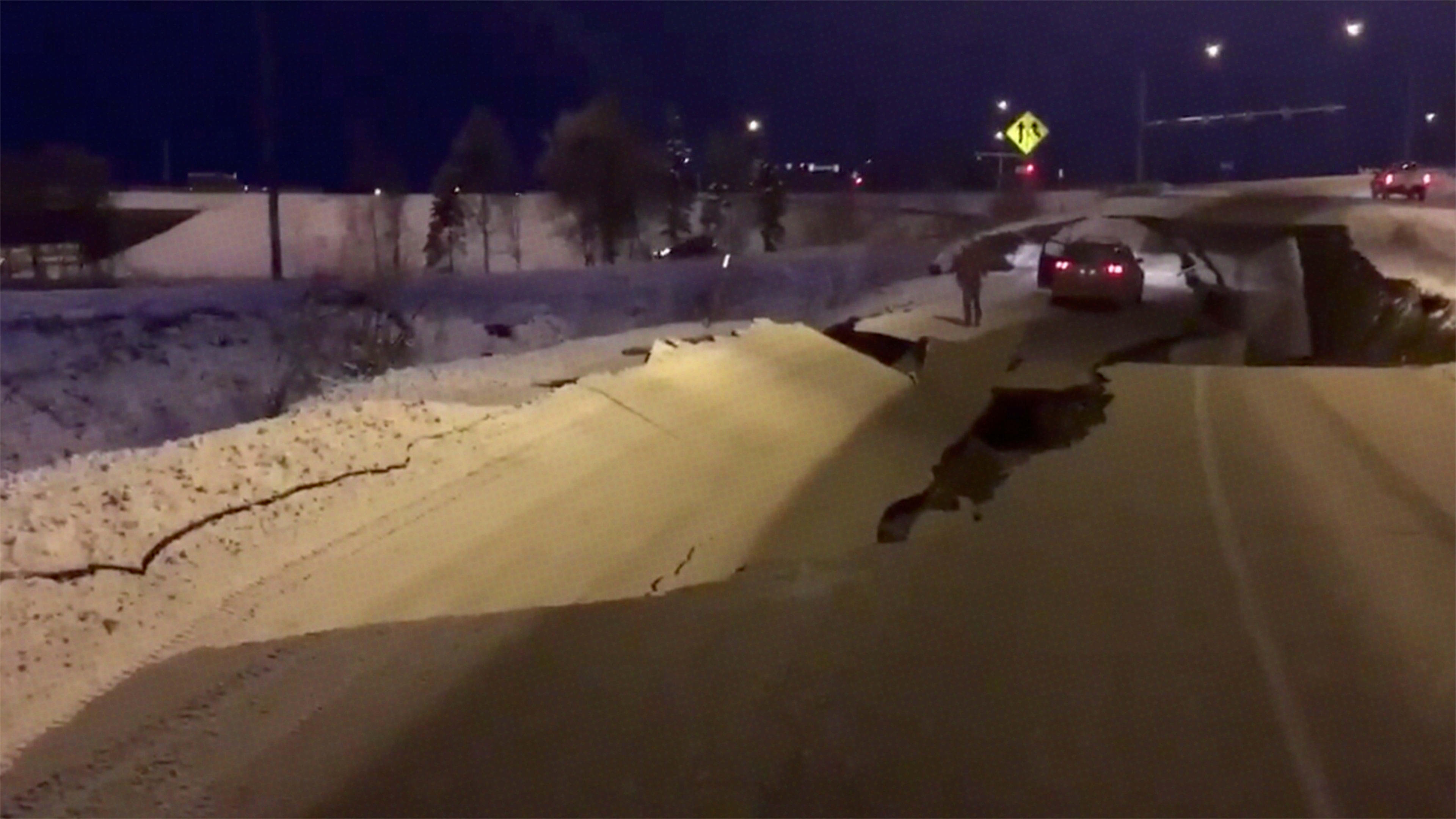 Anchorage earthquake: Photos and videos show street damage, trembling structures