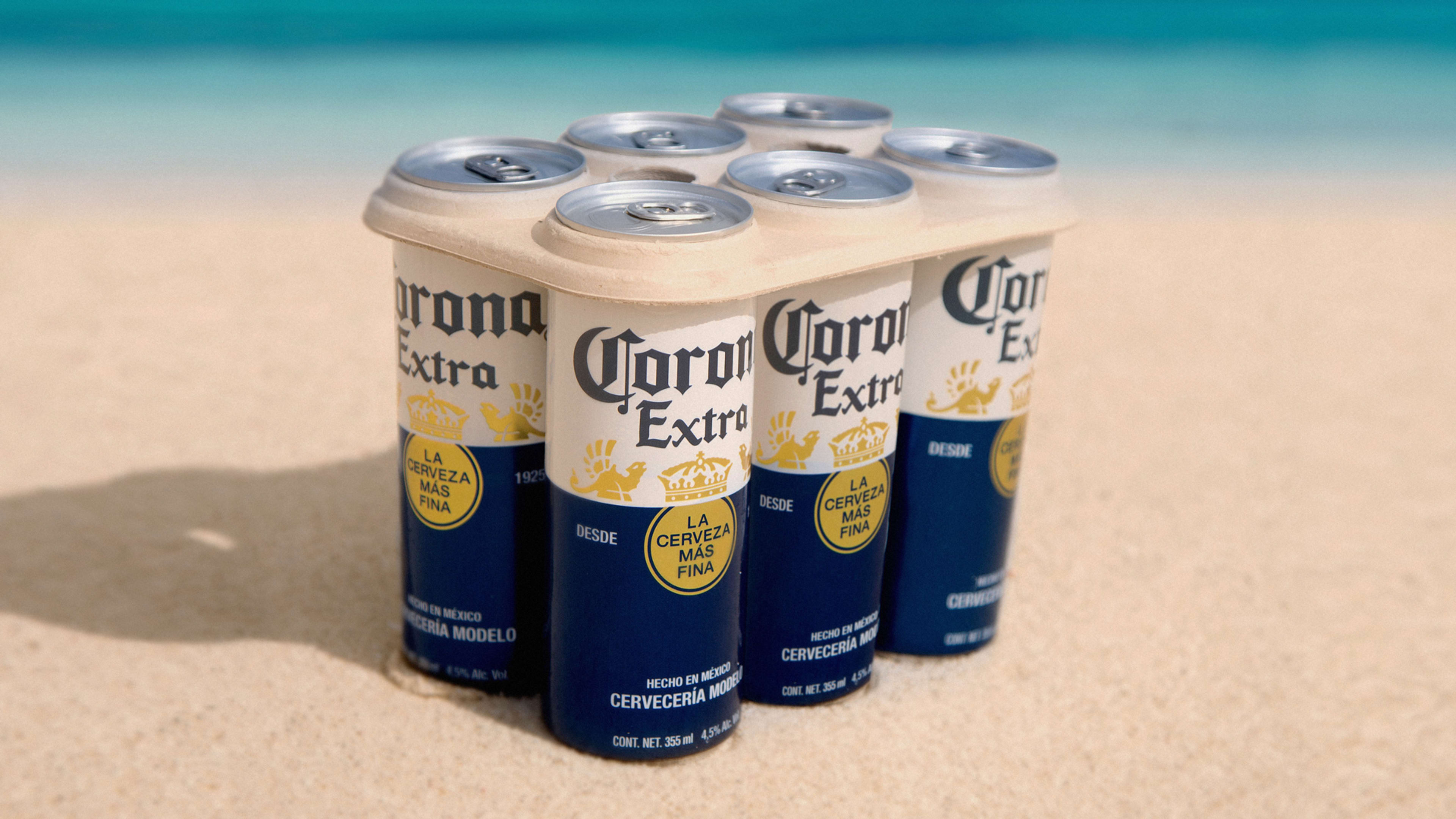 Corona is testing plastic-free six-pack rings