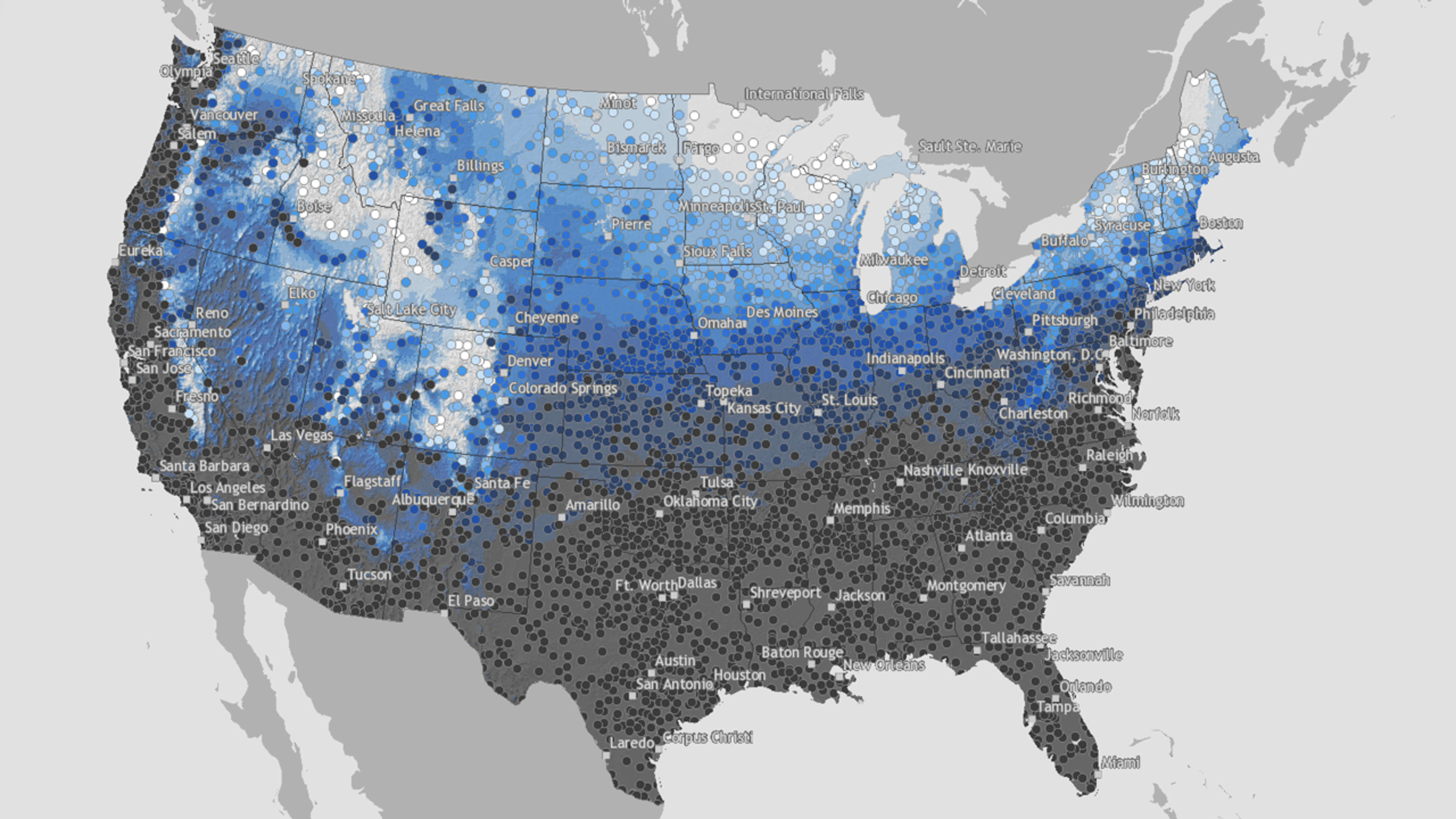 These White Christmas maps will tell you if you can expect snow in 2018 (or historically)