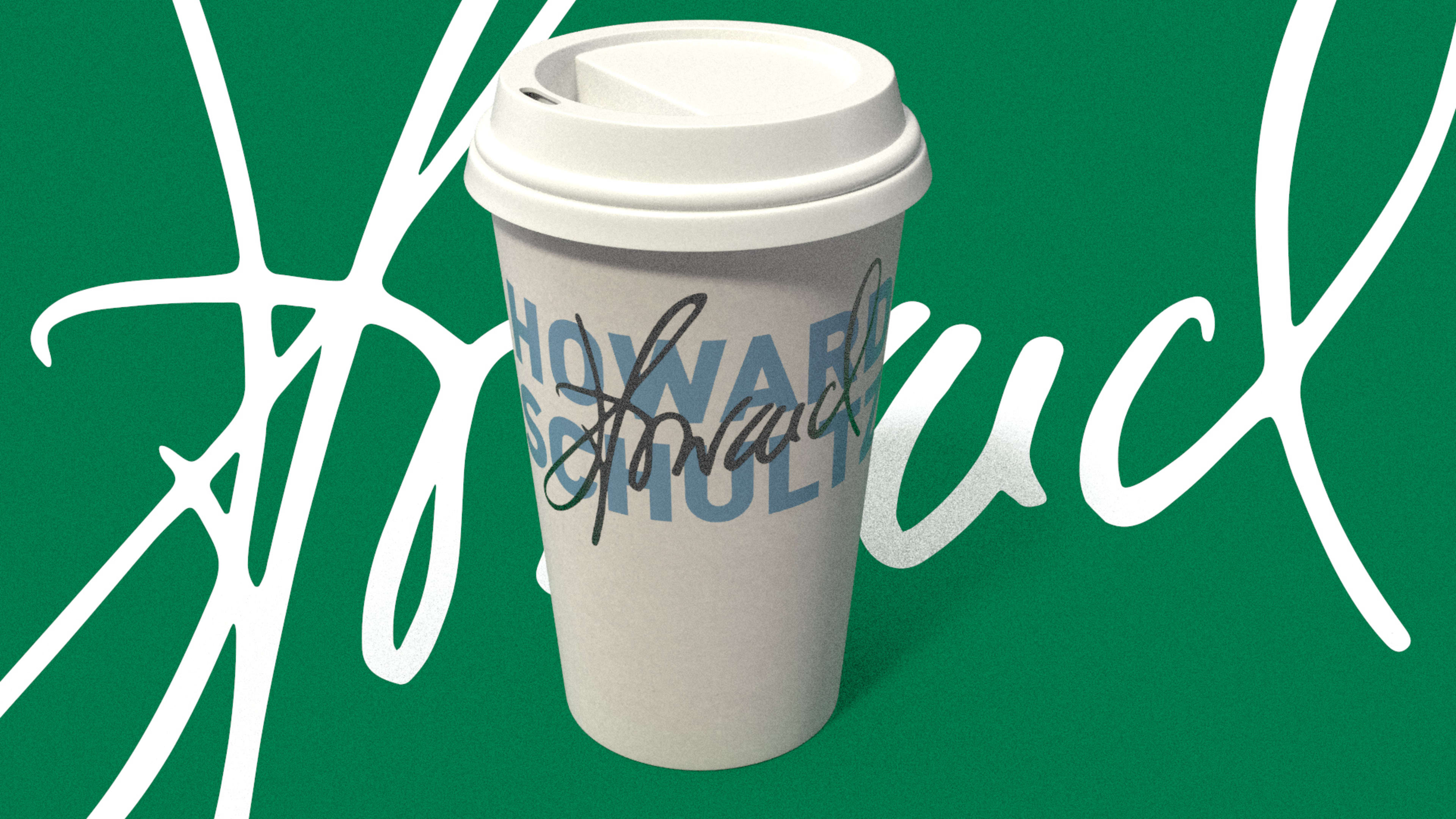 Howard Schultz’s logo looks like he signed it on a Starbucks cup