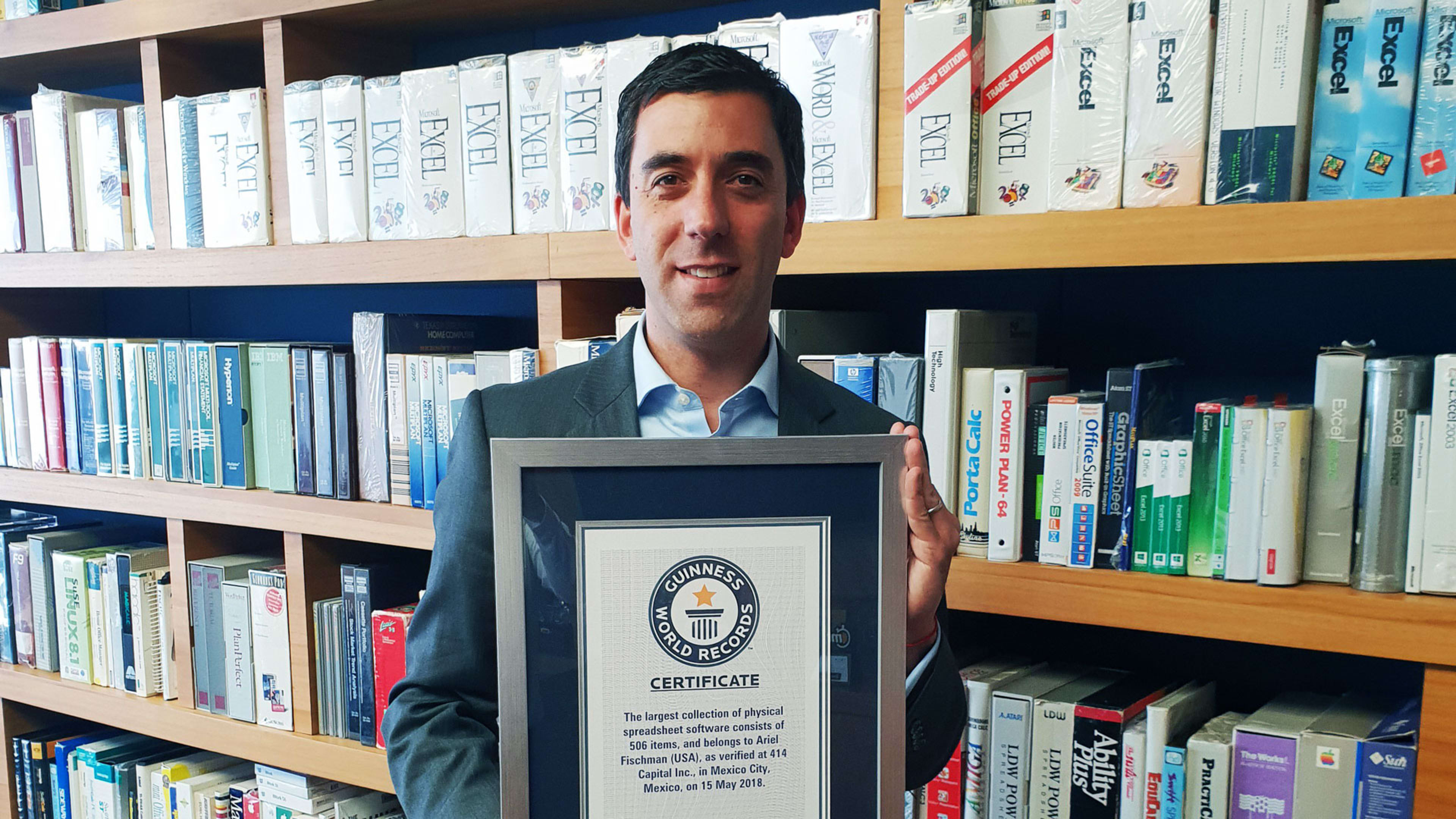 This guy holds the Guinness World Record for collecting spreadsheets