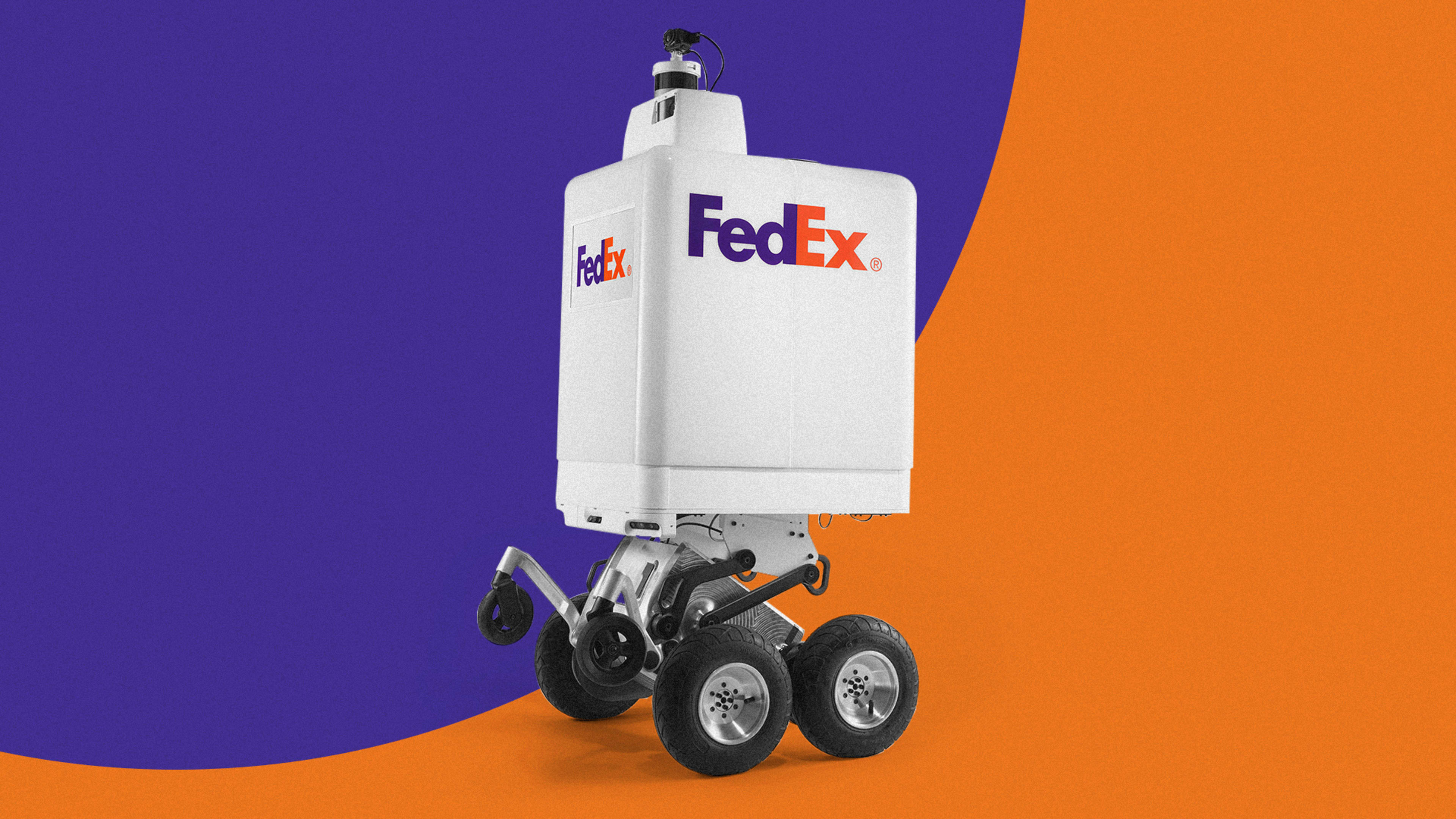 FedEx’s first delivery robot will climb your stairs and hand you a pizza