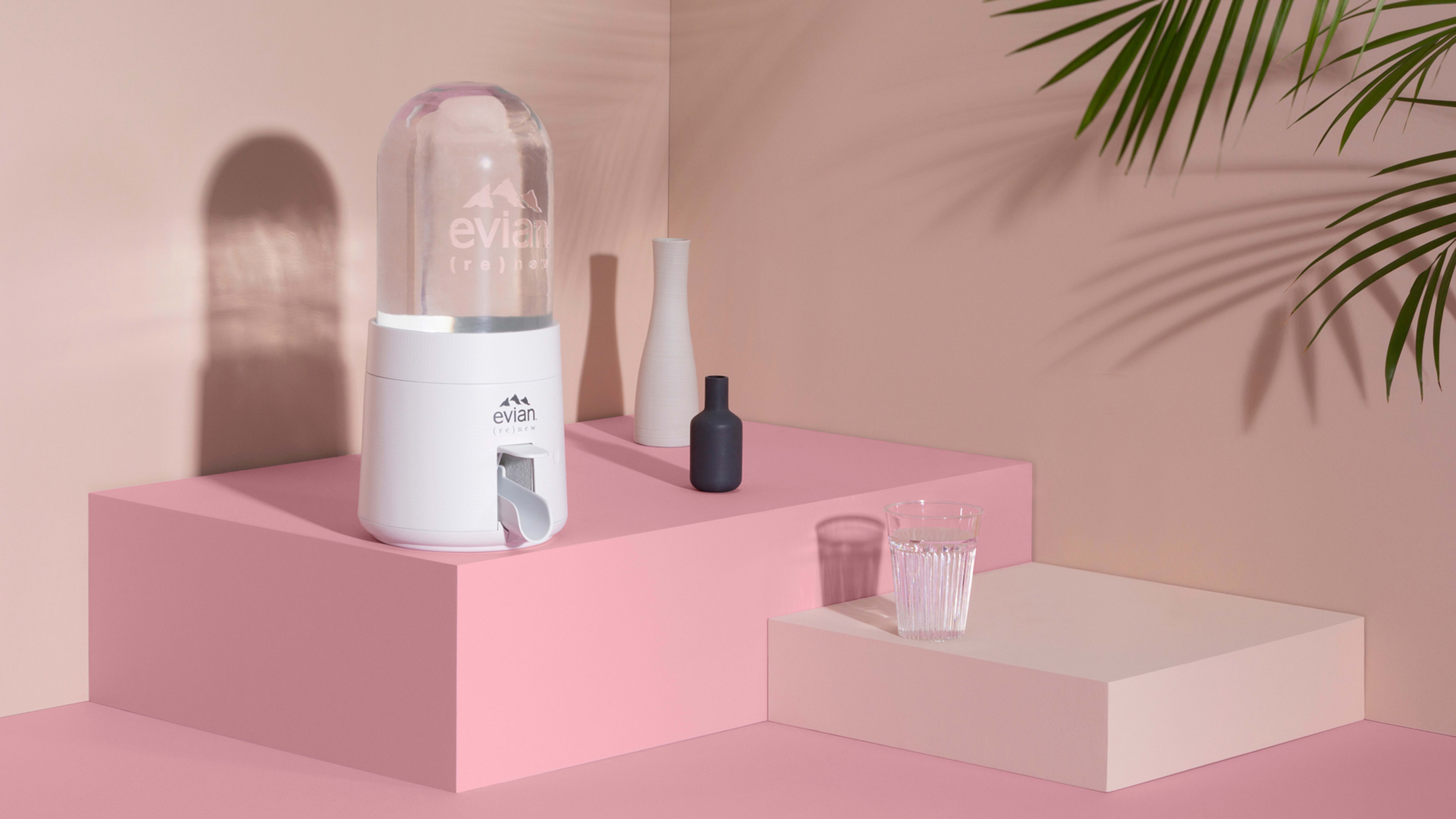 Evian’s new plastic water jugs shrink as you drink the water