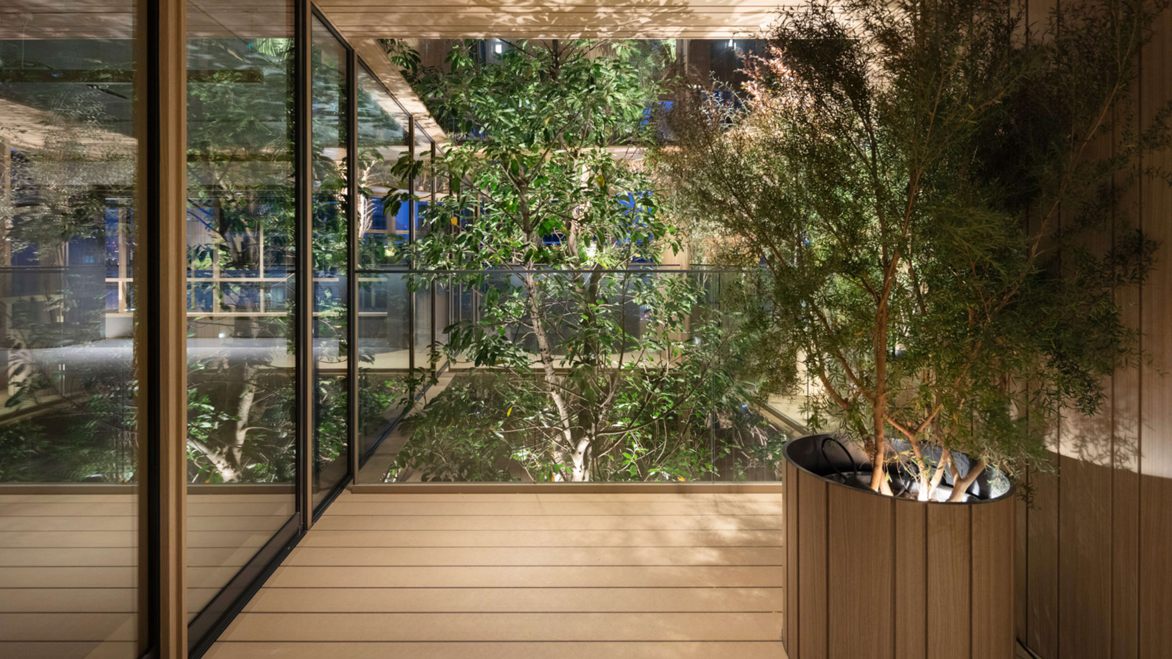 This gorgeous office is like working in a forest
