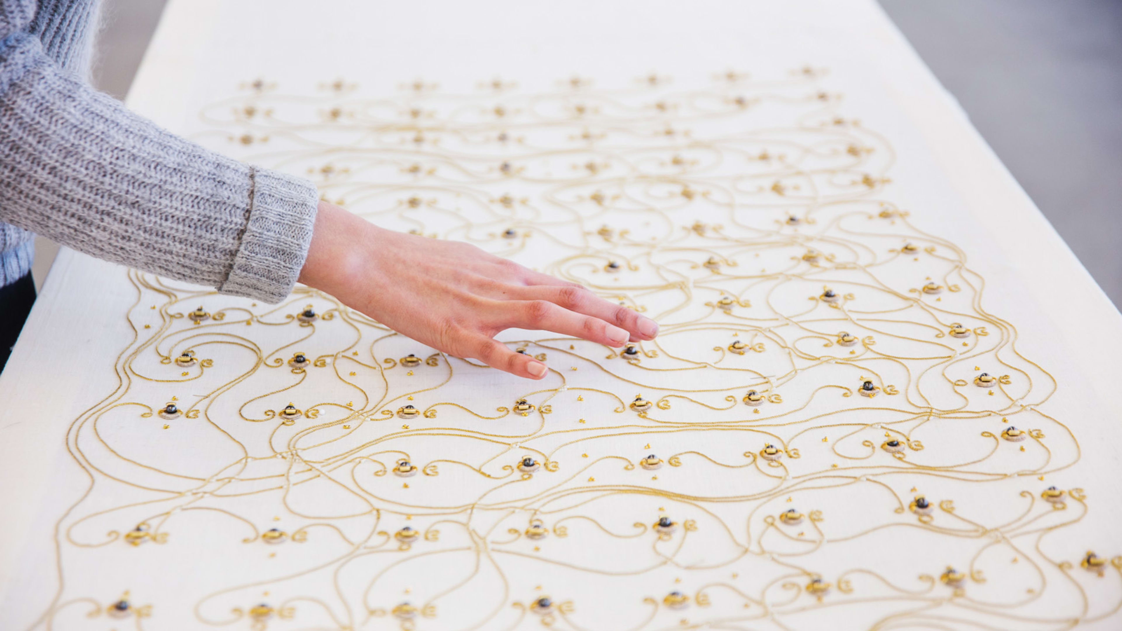 This gorgeous golden tapestry is actually a functional computer