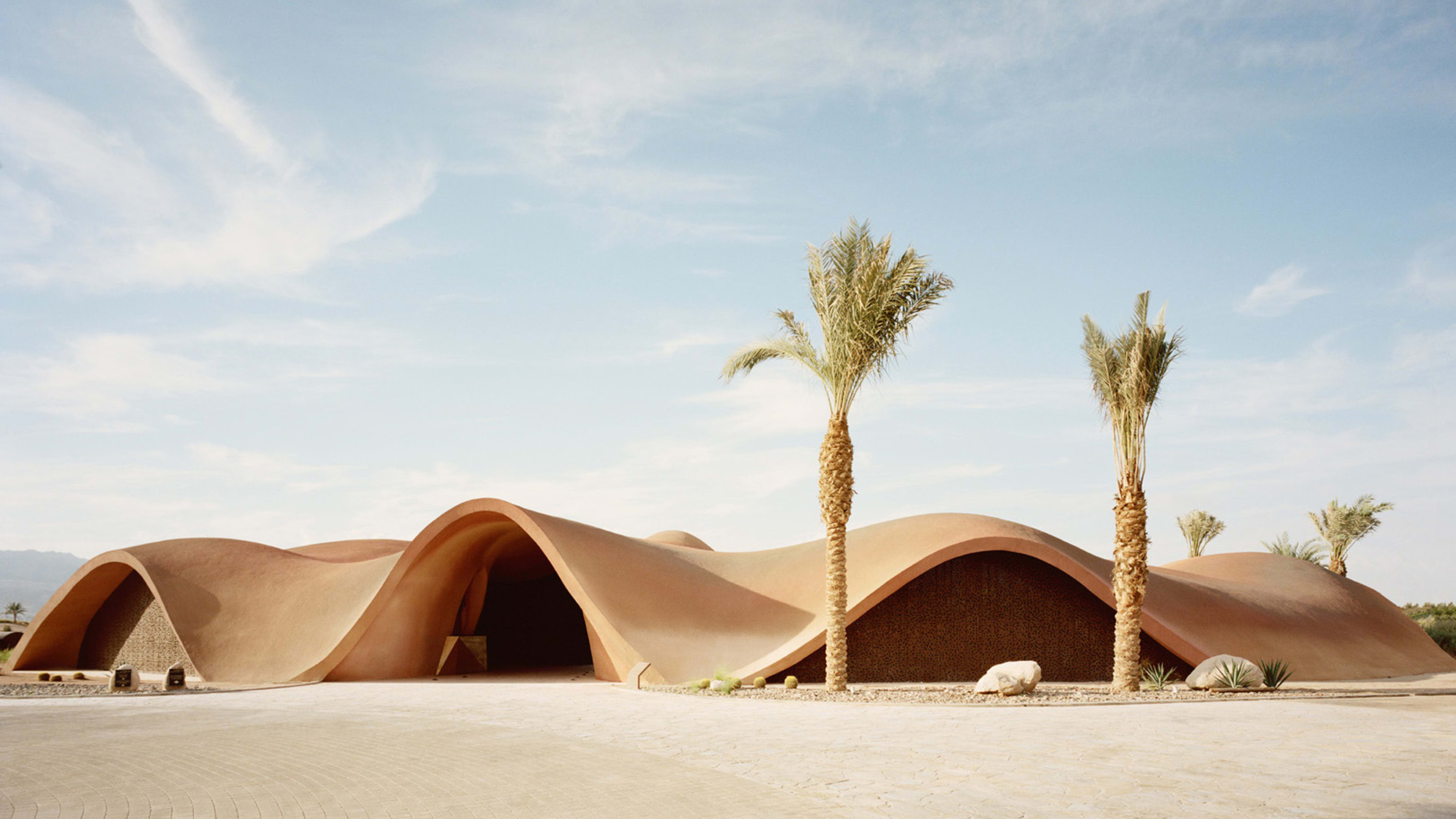 This gorgeous beach resort appears to disappear in the desert sand