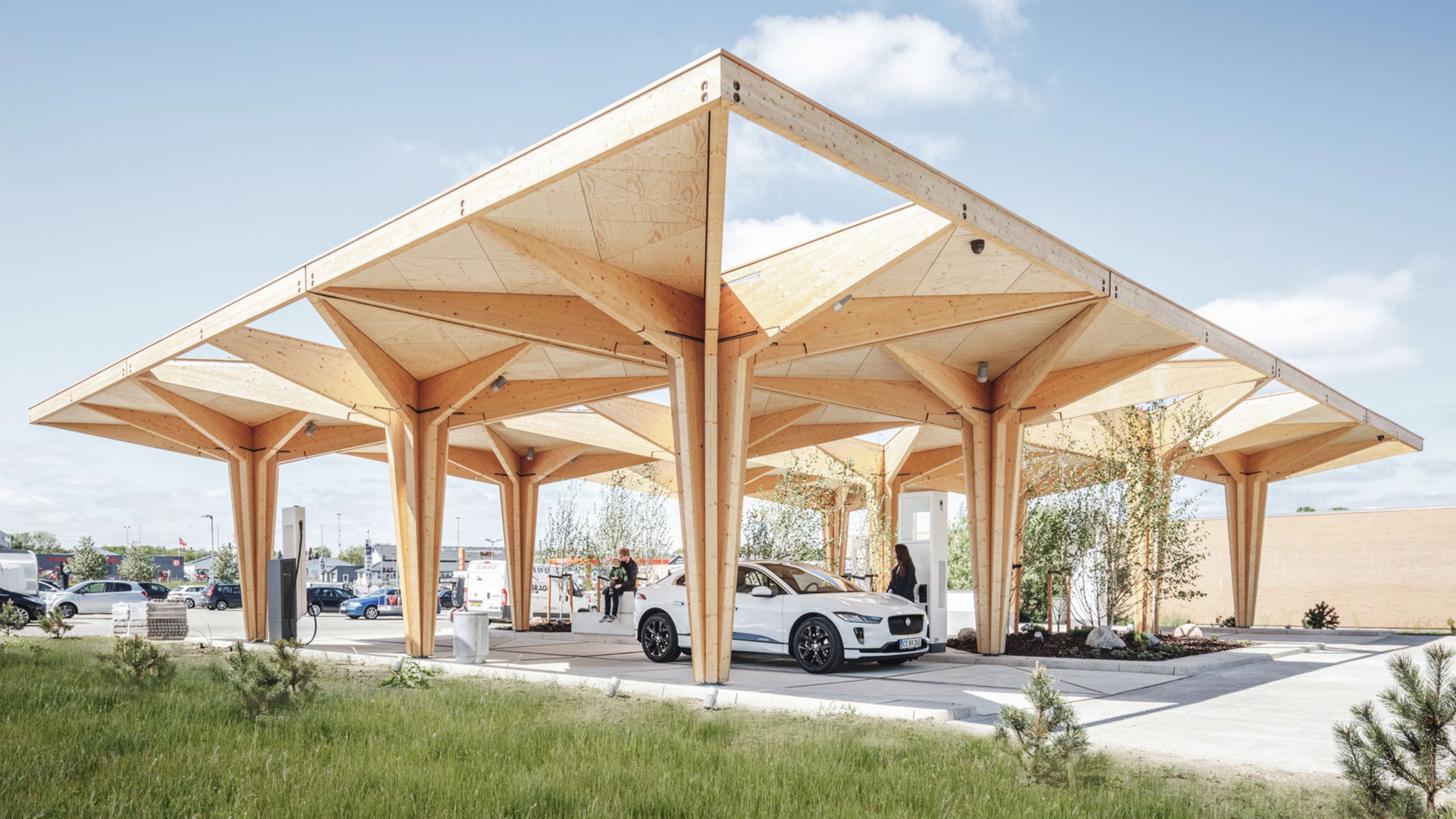 These beautiful electric charging points are the gas station of the future