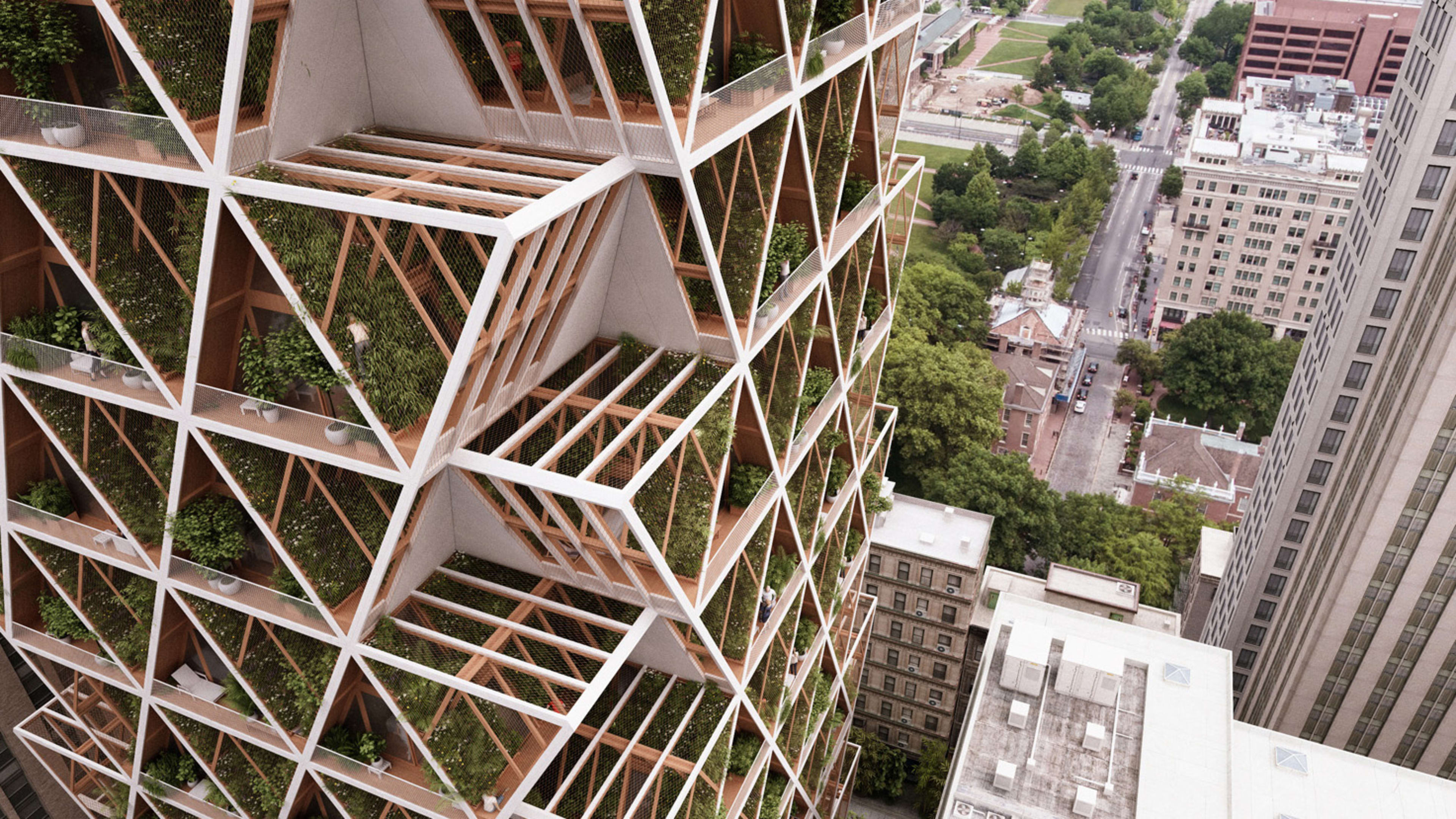 Live in your own farm in the sky in this plant-covered apartment building