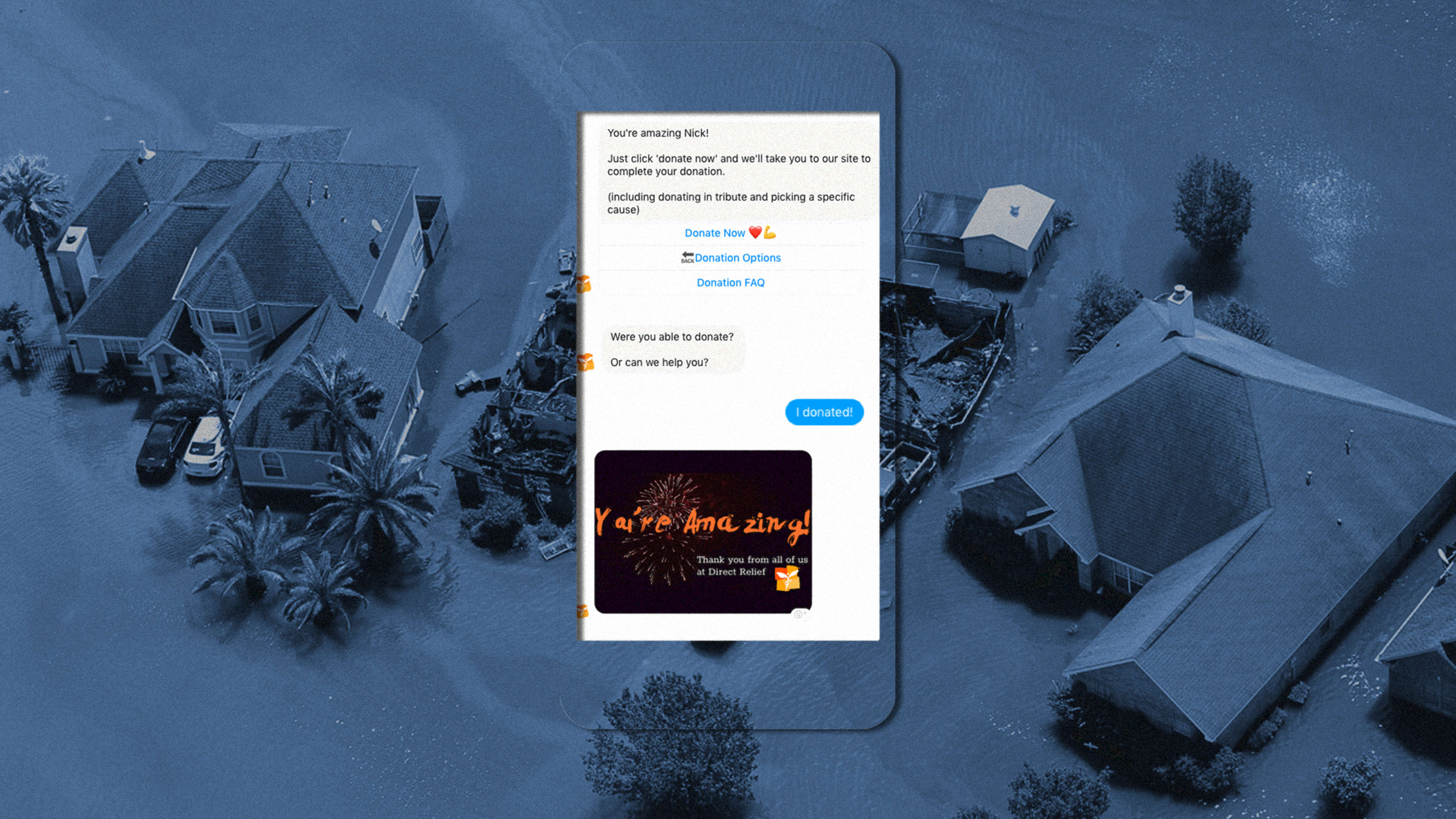 This chatbot is designed to help disaster-relief organizations quickly offer assistance