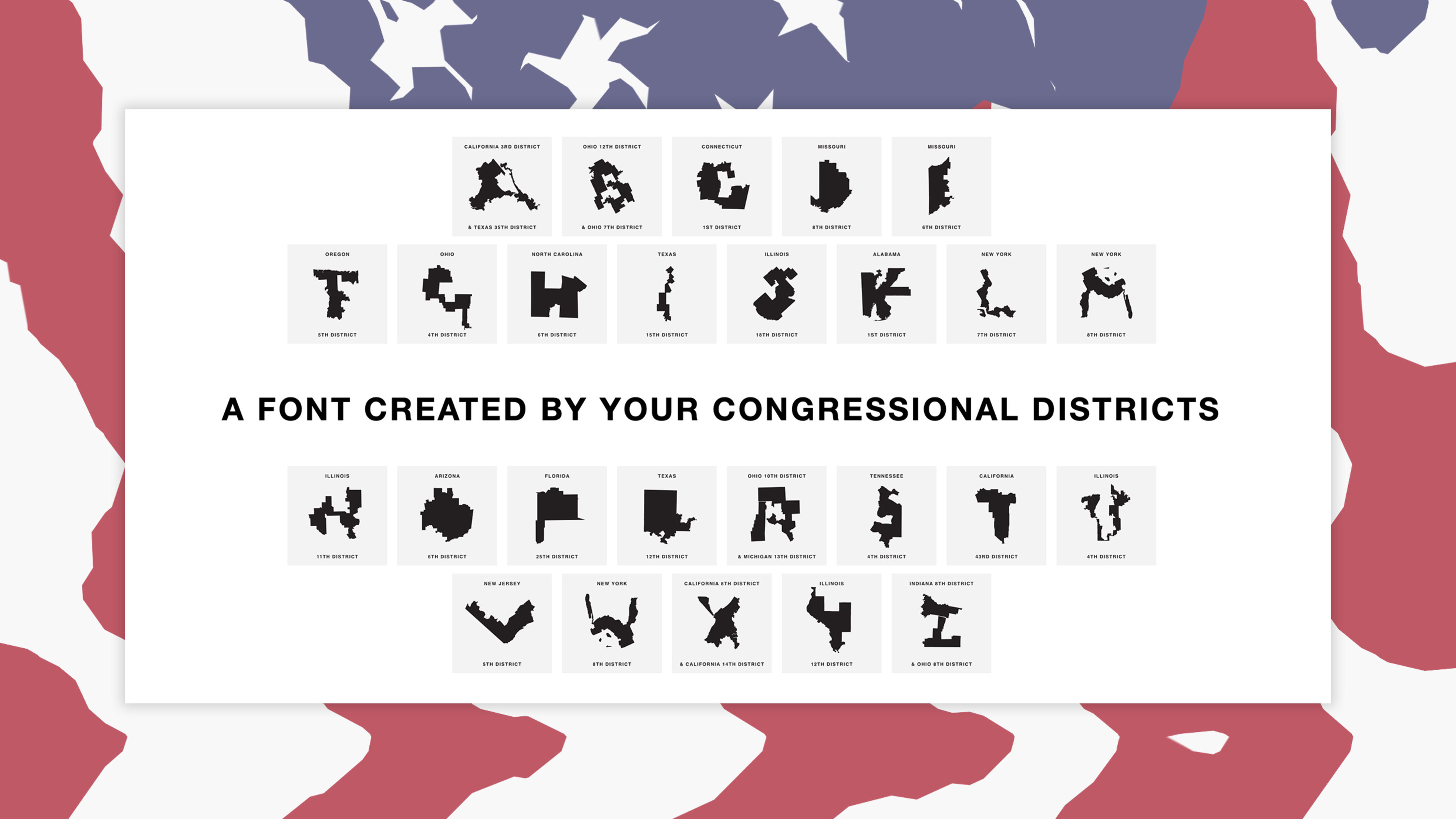 The world’s most revolting font is made out of gerrymandered voting districts