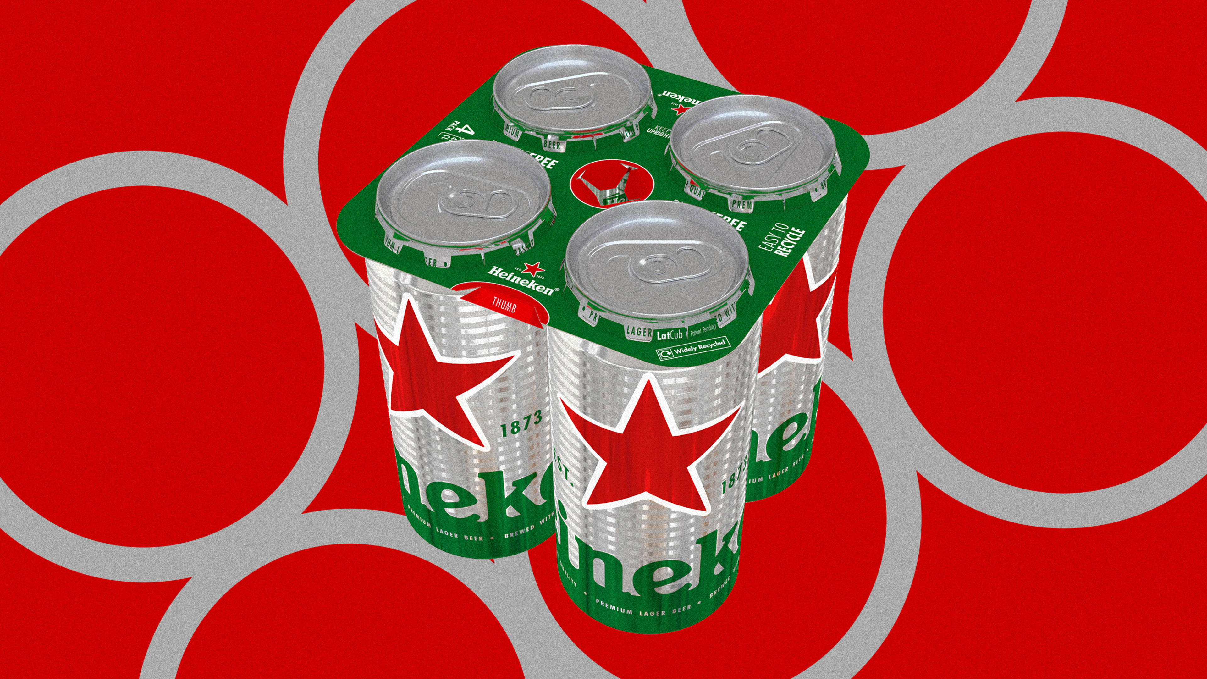 If you buy a pack of Heineken in the U.K., it won’t have plastic rings anymore