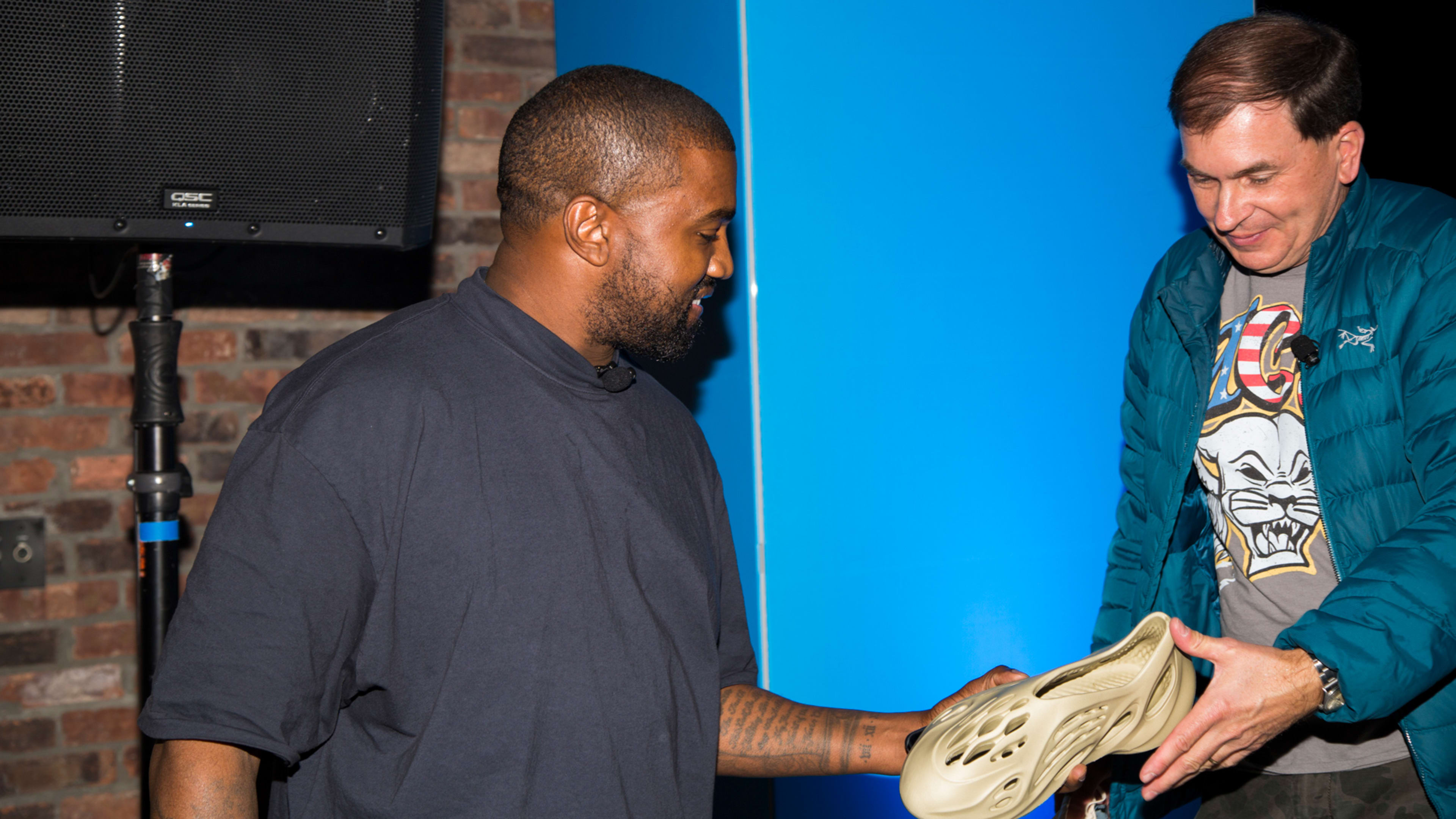 Kanye just unveiled a new foam sneaker made from algae