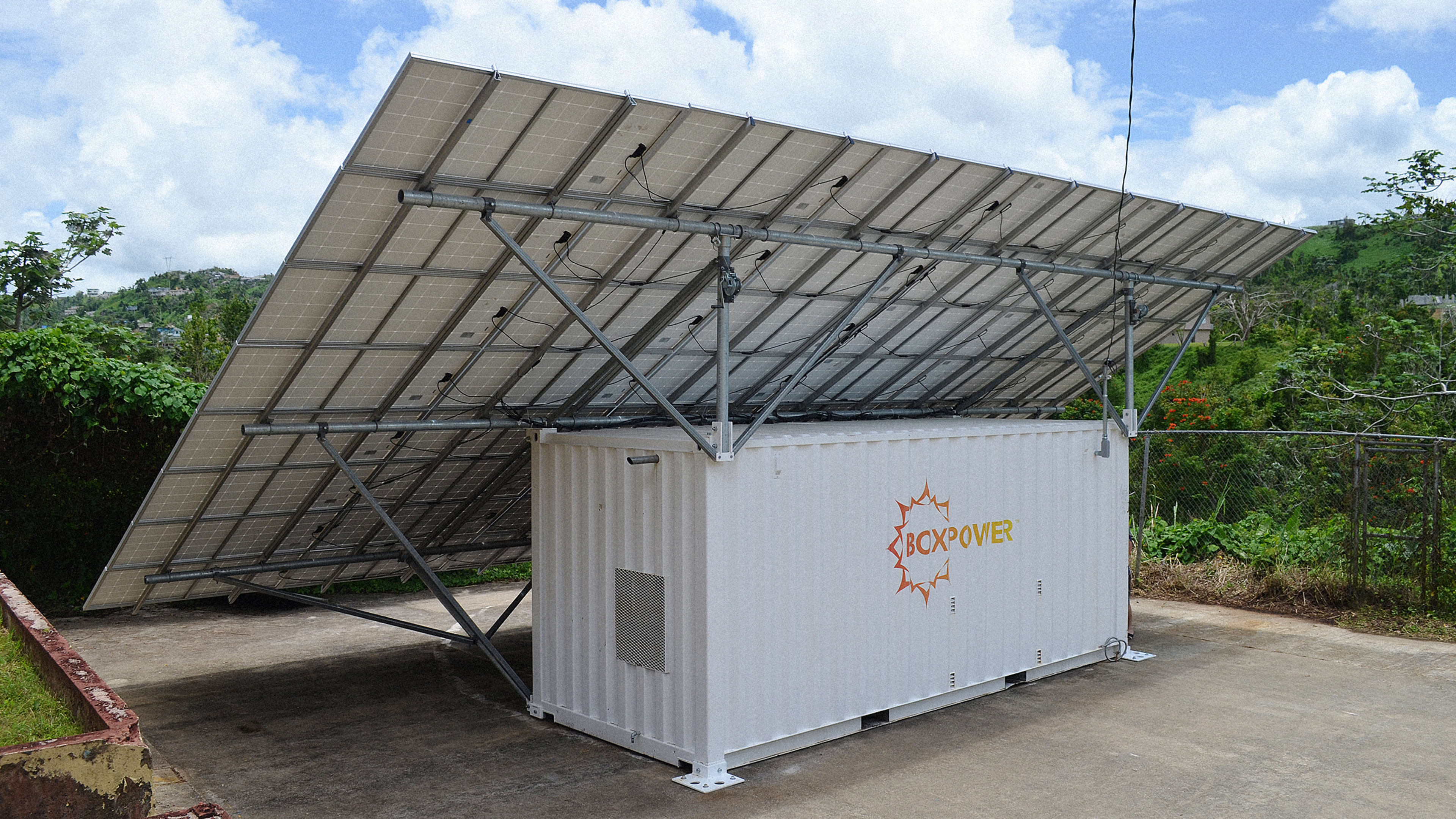 This single shipping container can start powering a small renewable grid in less than a day