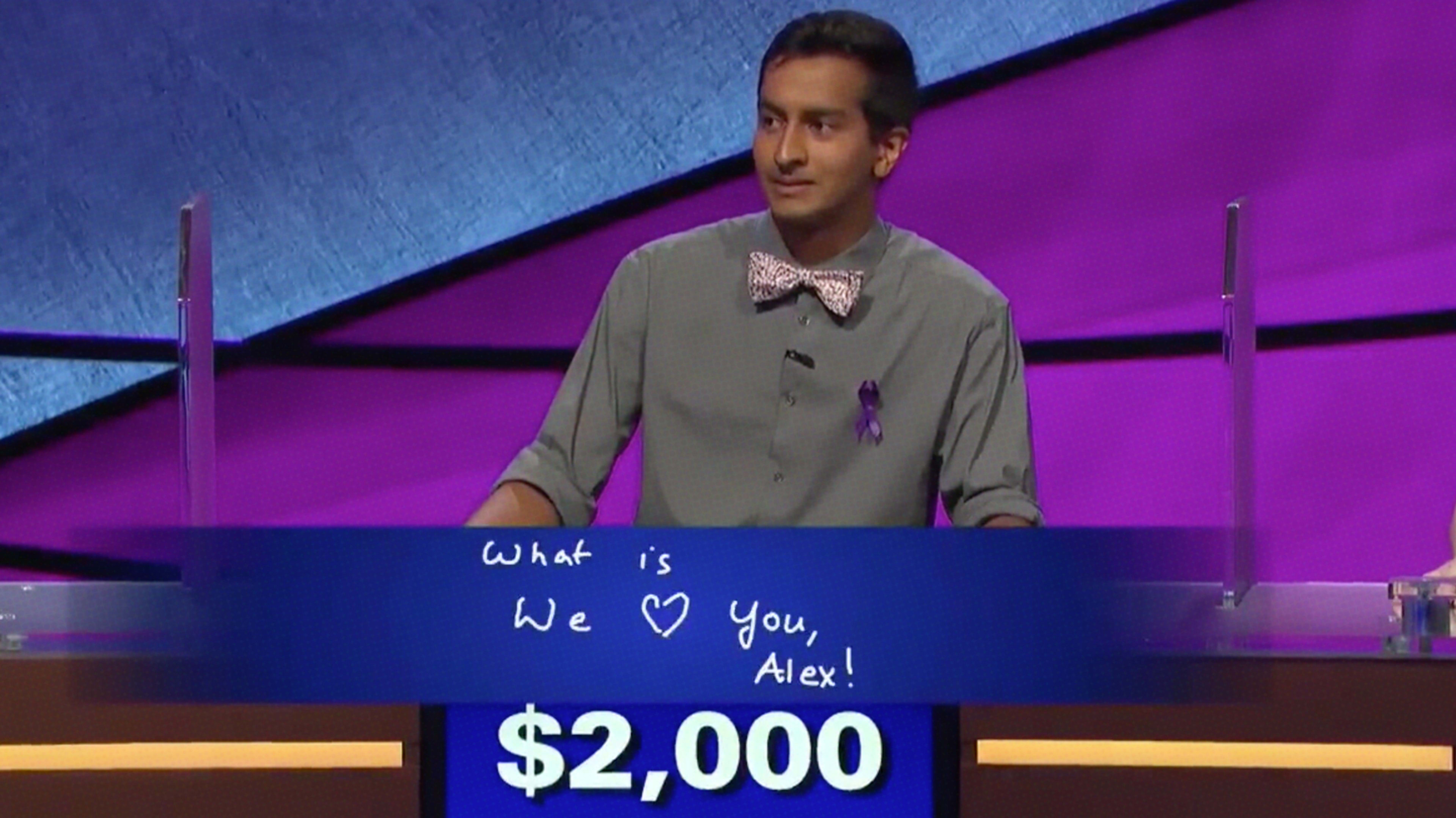 ‘We love you, Alex’: Jeopardy! host Alex Trebek chokes up over contestant’s final answer