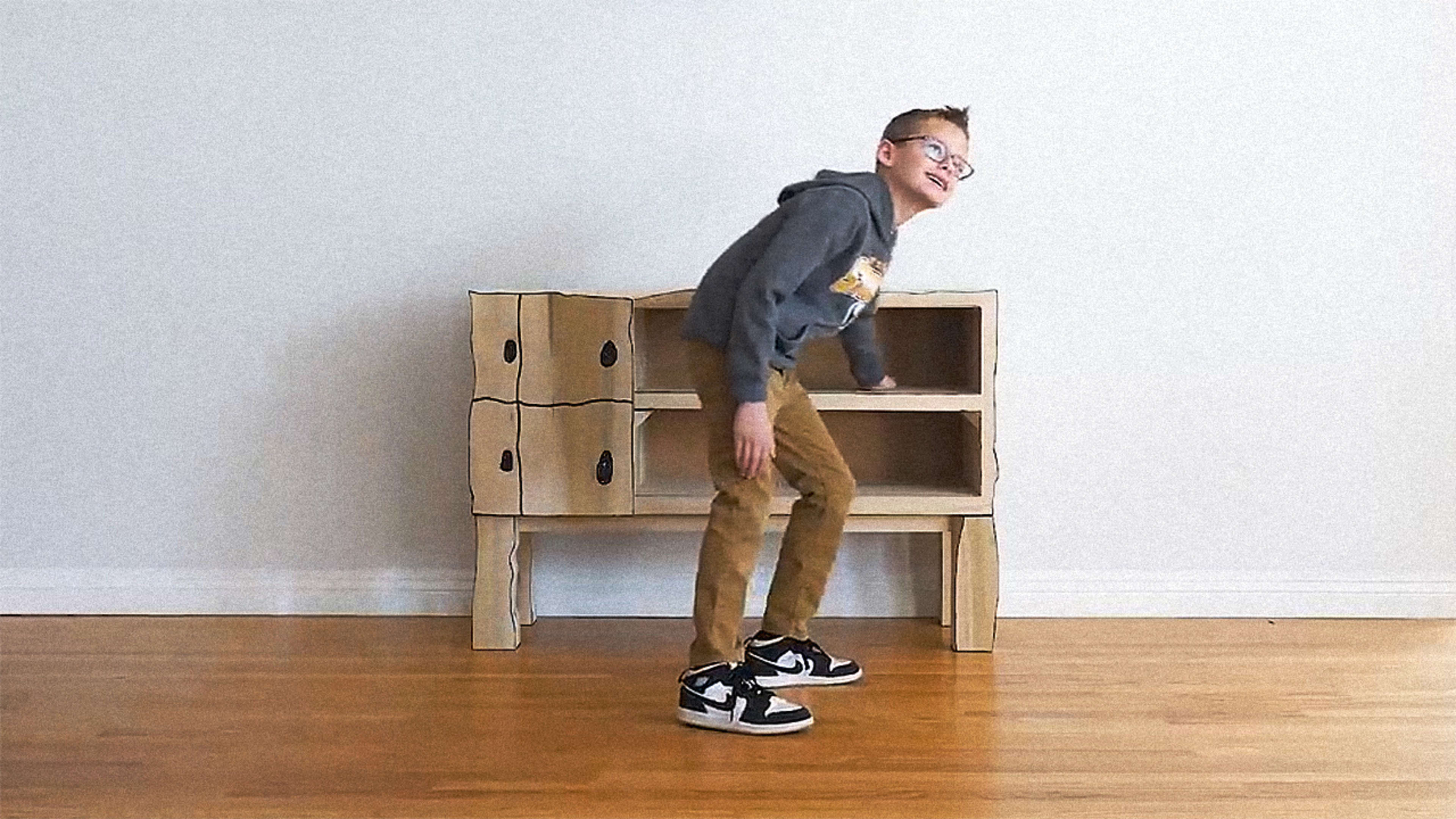 Hero dad turns his son’s sketch into a real dresser
