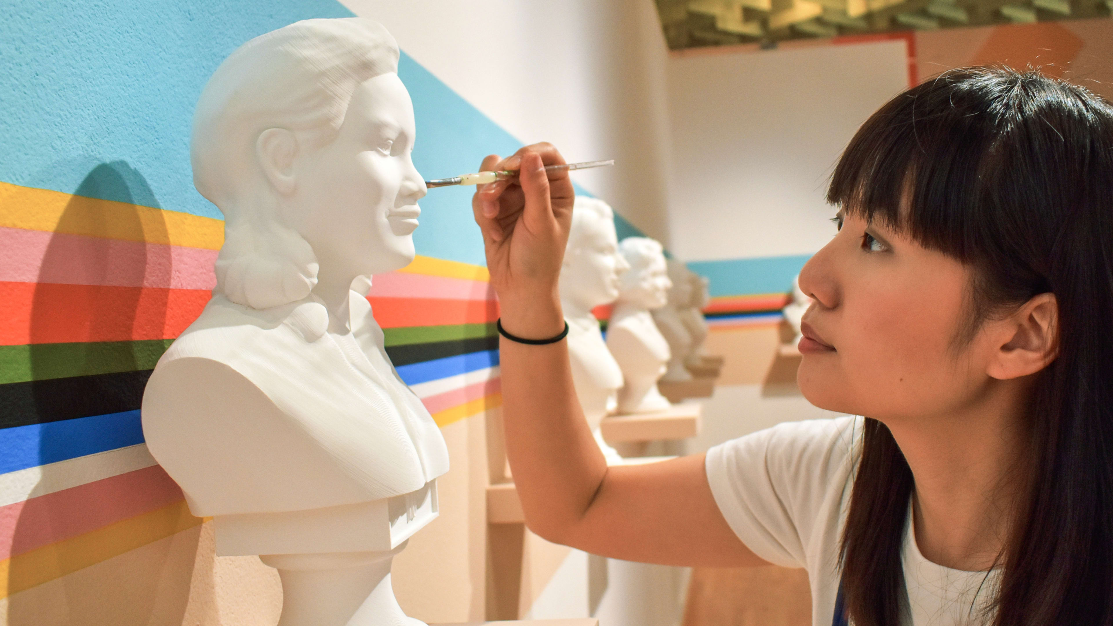 These 3D-printed sculptures celebrate amazing women in science and tech