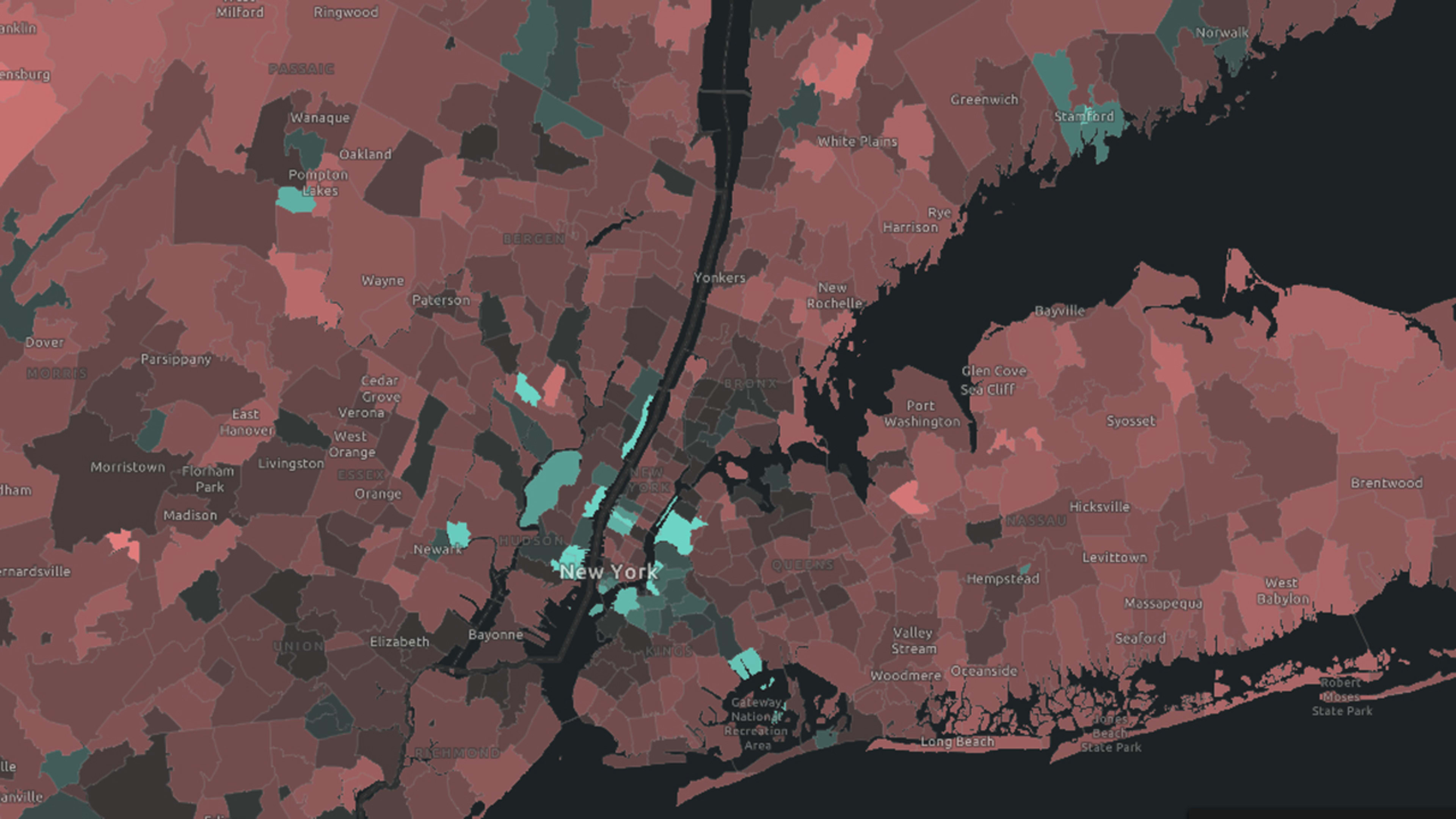 This map stunningly visualizes a decade of U.S. population growth, from 2010-2019