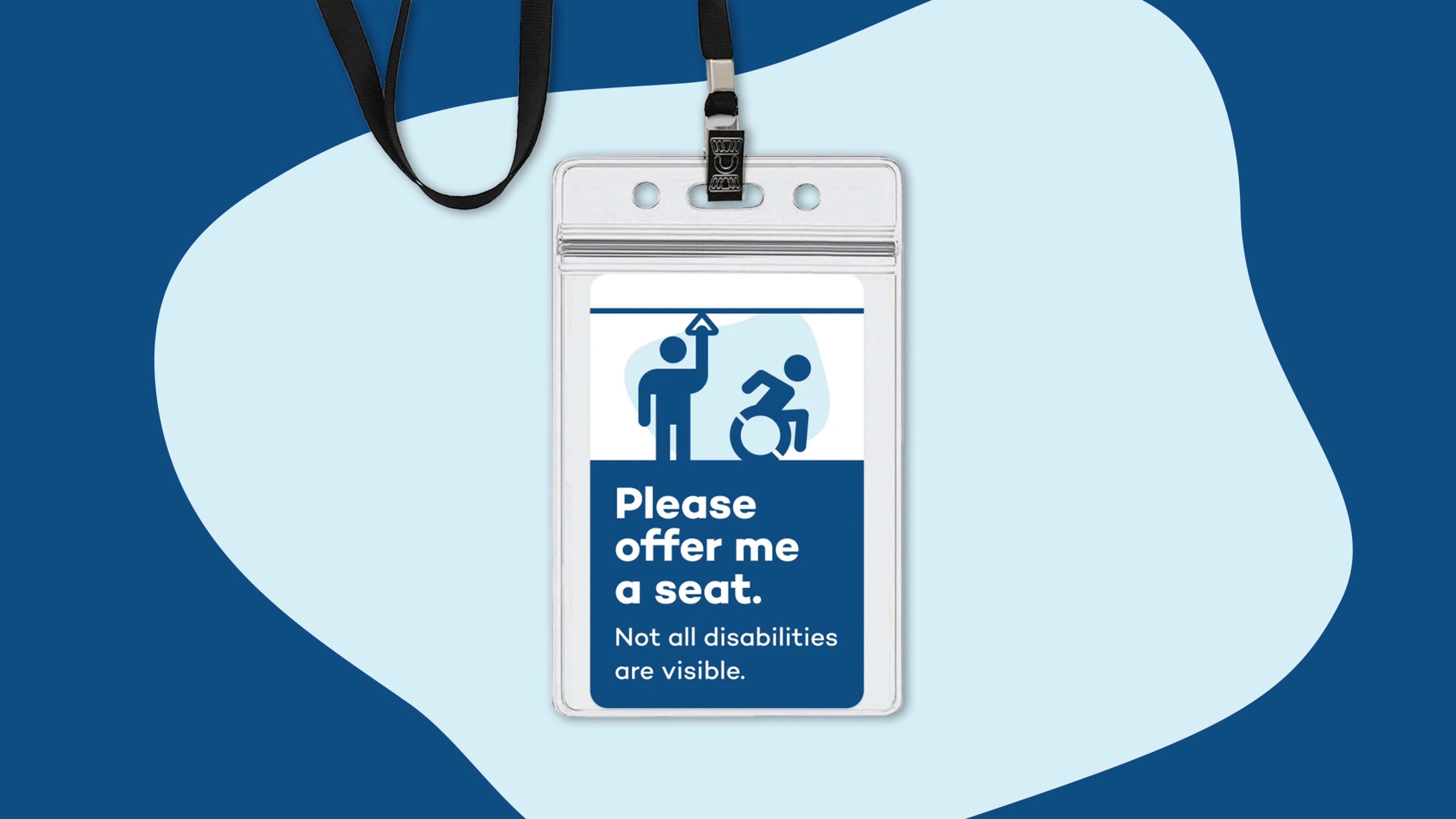 These stickers help people with less visible disabilities get a seat on public transit