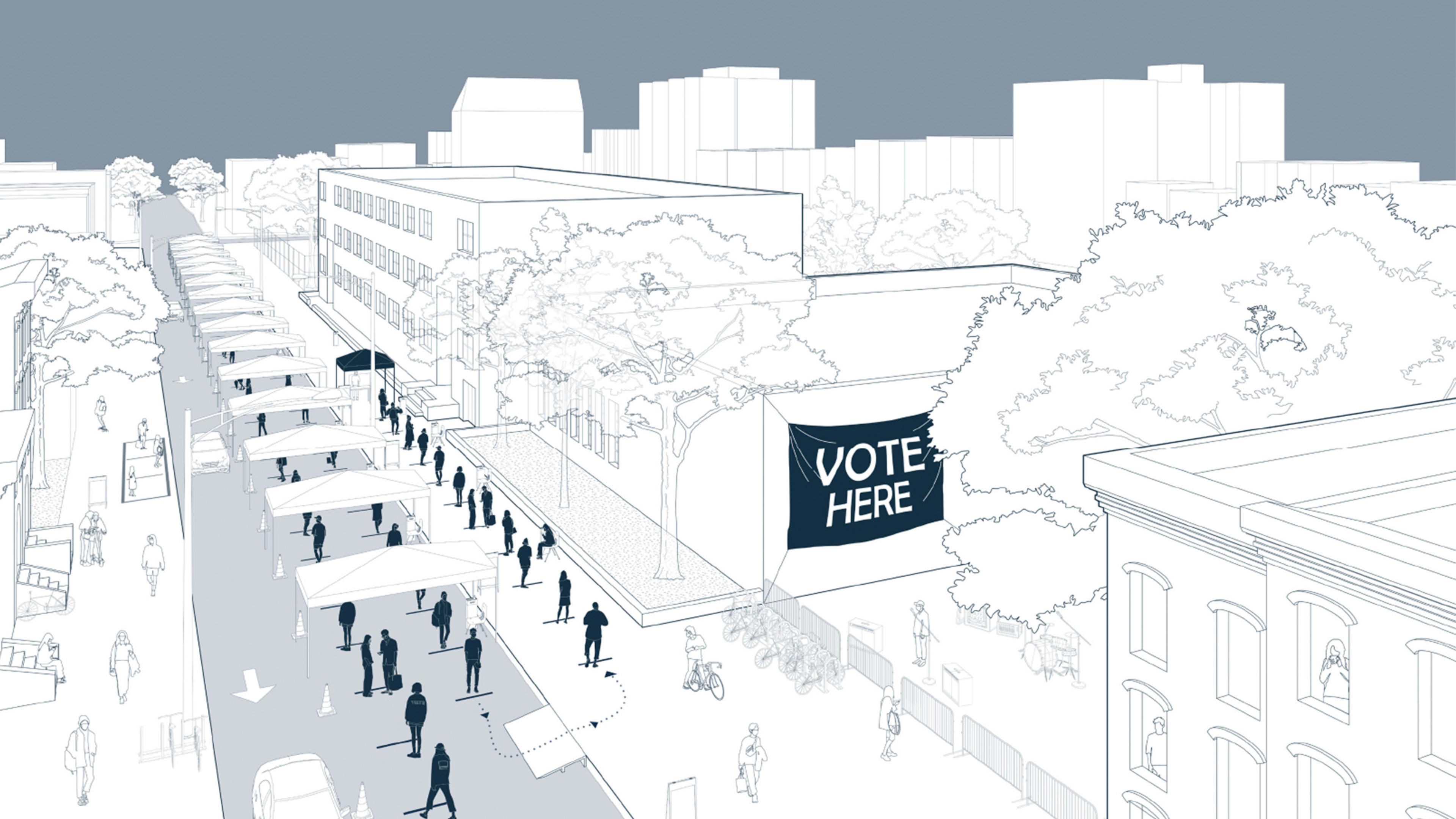 A simple solution to safe pandemic voting: Close streets to let people vote outside