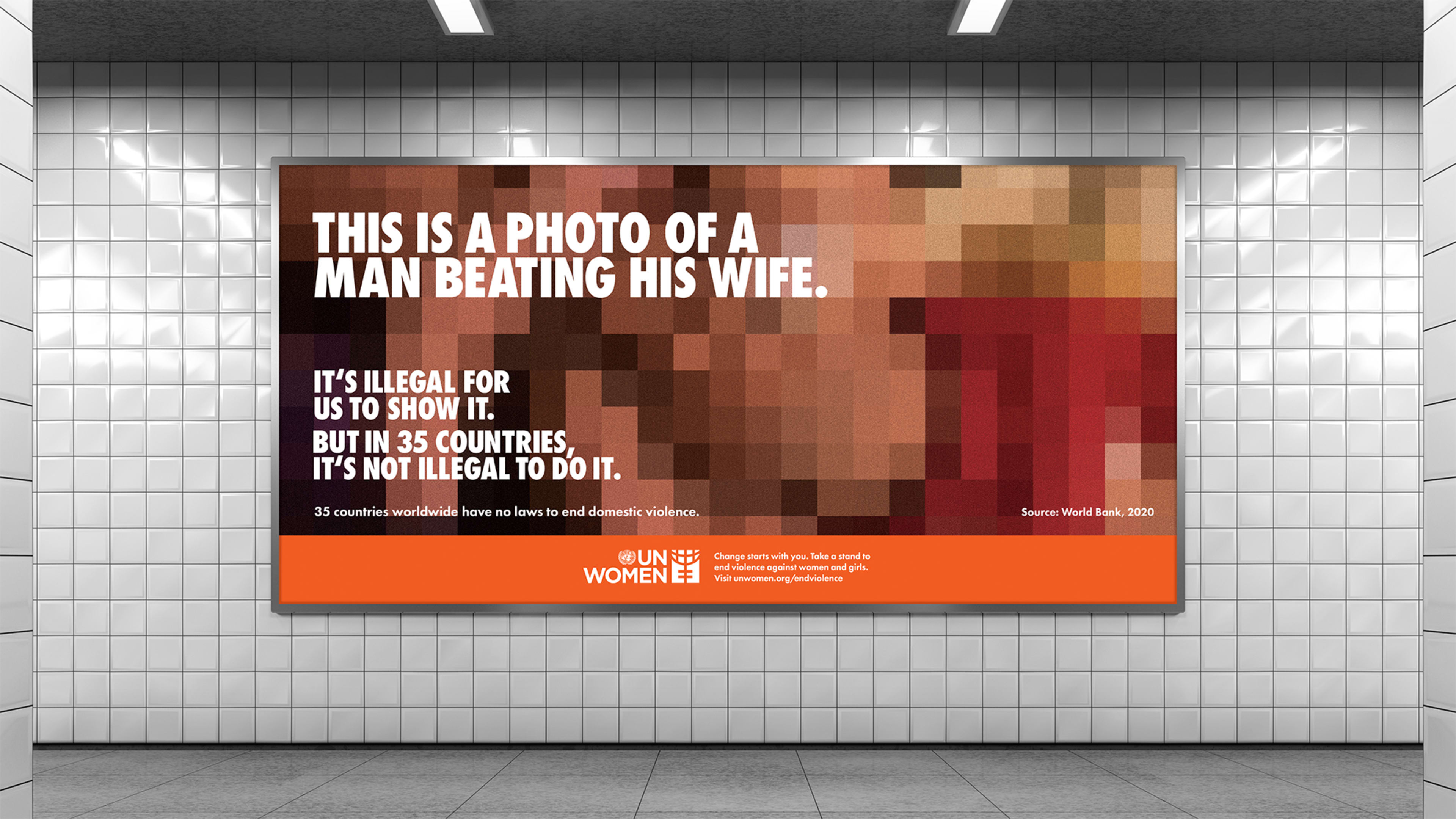 Why UN Women is promoting a photo of a man beating his wife