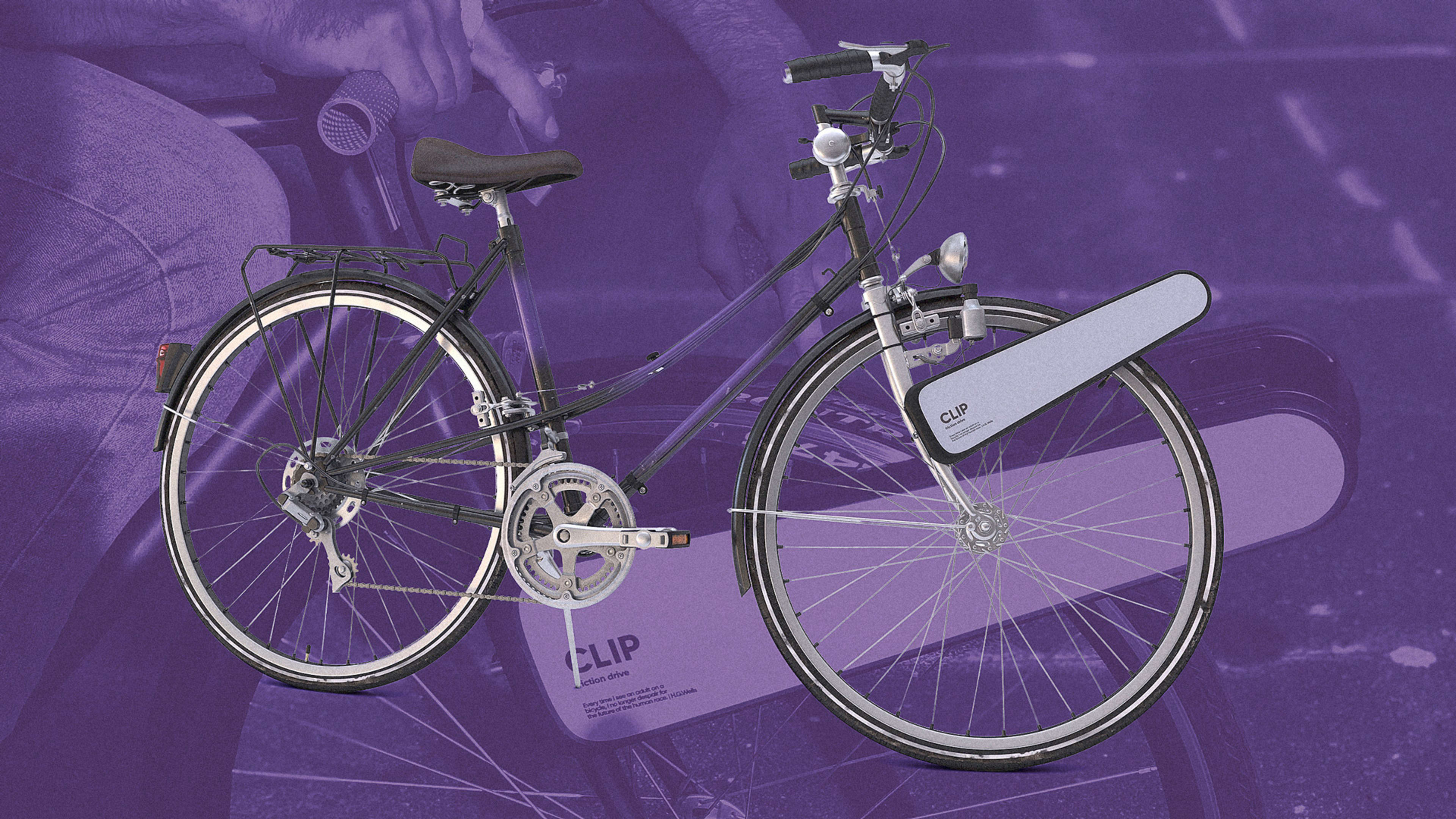 This clever attachment makes any bike an e-bike in just seconds