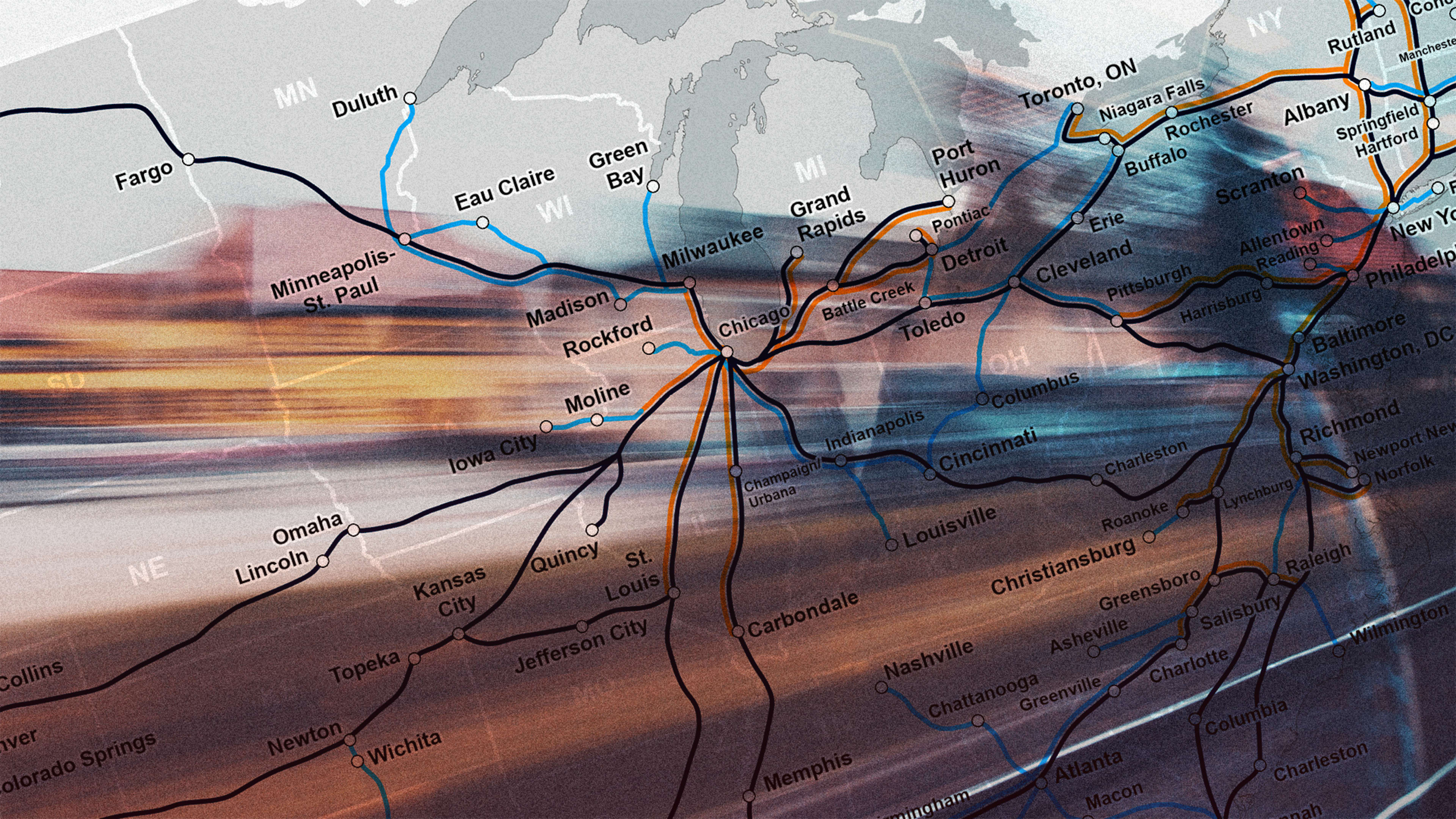 This Amtrak train map imagines an optimistic future with a lot more rail service by 2035