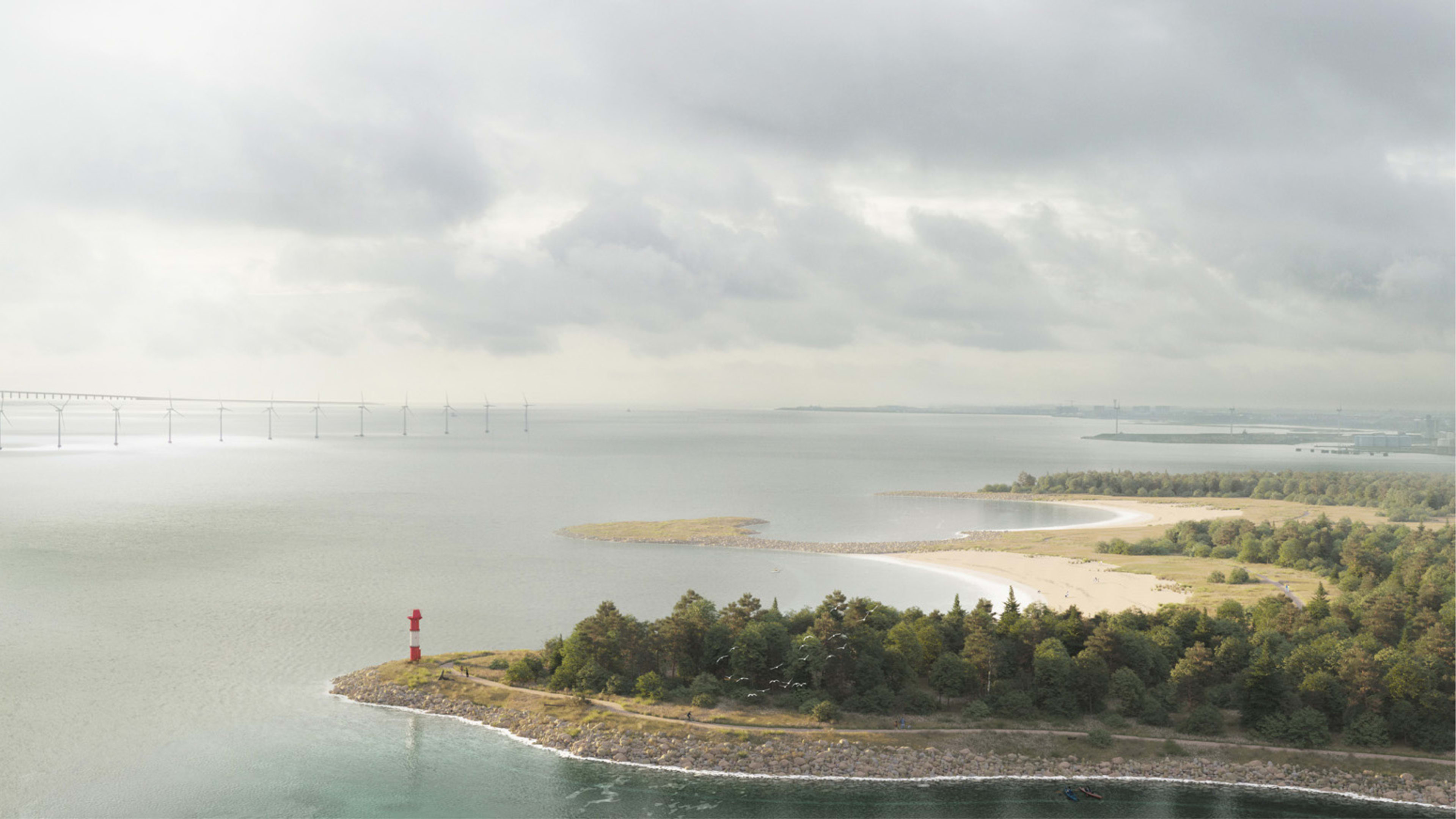 Copenhagen is building a huge island in its harbor to protect against sea level rise
