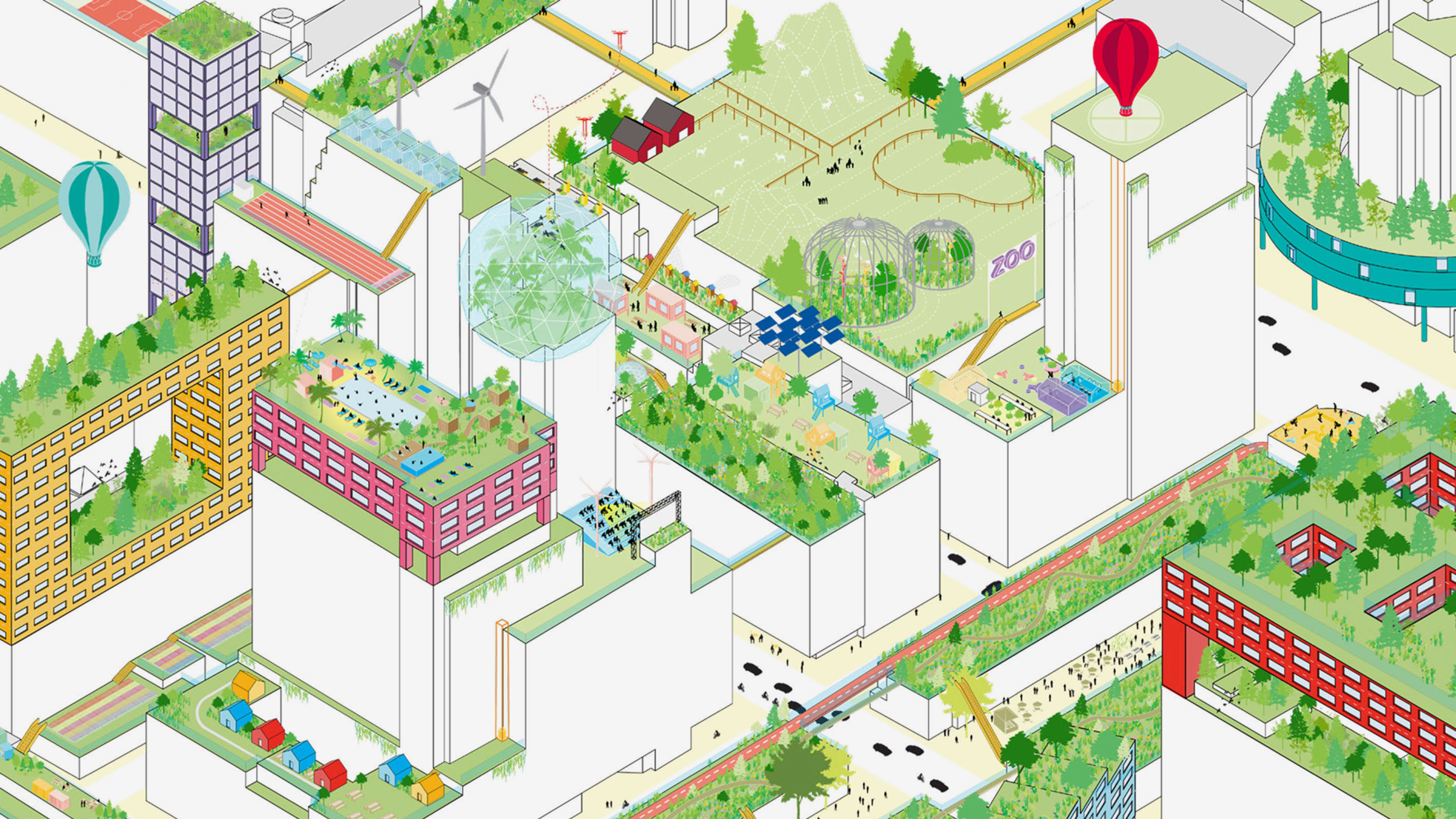100 ways to make better use of urban rooftops, from parks to tiny homes