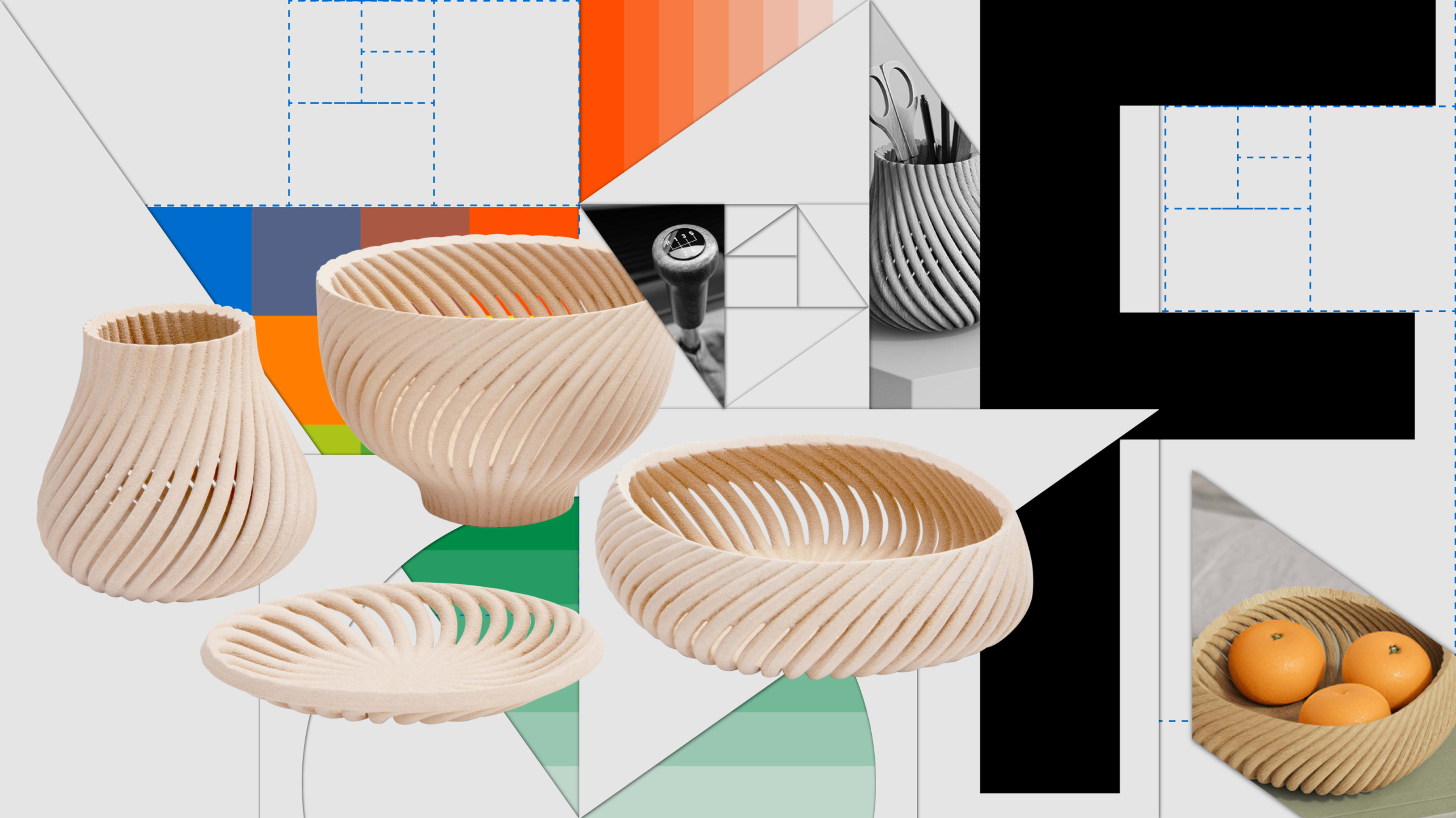 These gorgeous bowls were made out of 3D-printed sawdust
