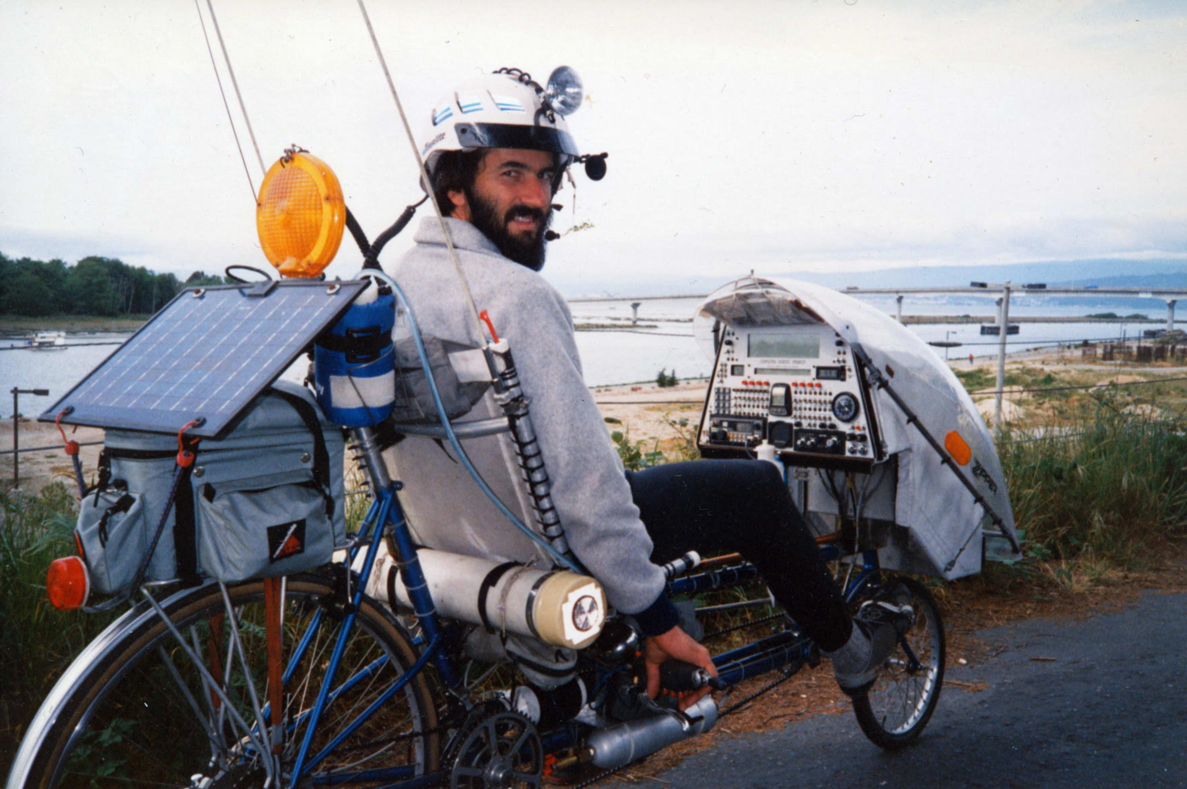 The original digital nomad turned his bike into a mobile office in 1984