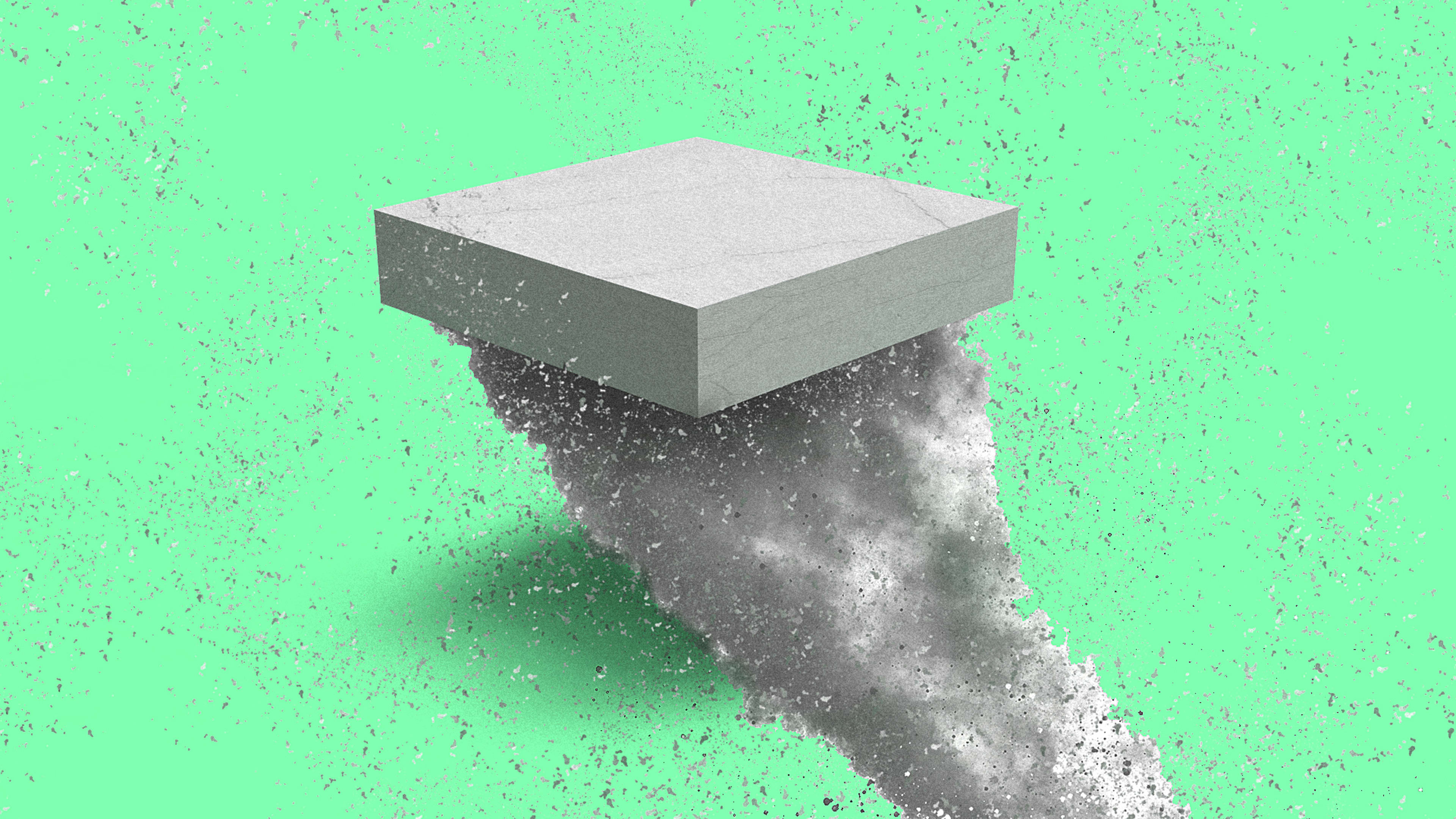 Most concrete produces pollution. This concrete is made of it